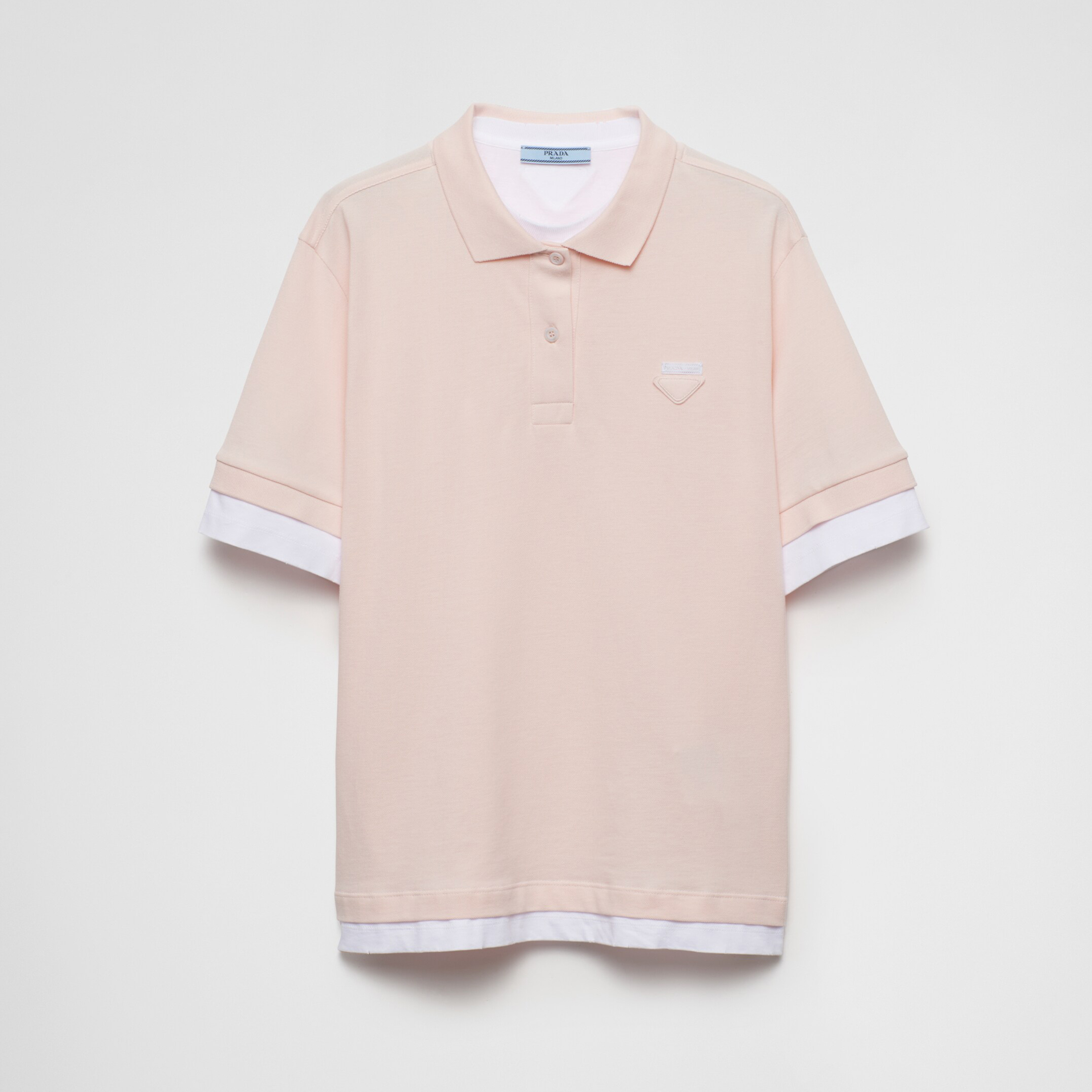 NIGO Prada Women's Spring And Summer Color Blocking Polo Short-sleeved Fake Two-piece Top Fashion Casual T-shirt Ngvp #nigo8776