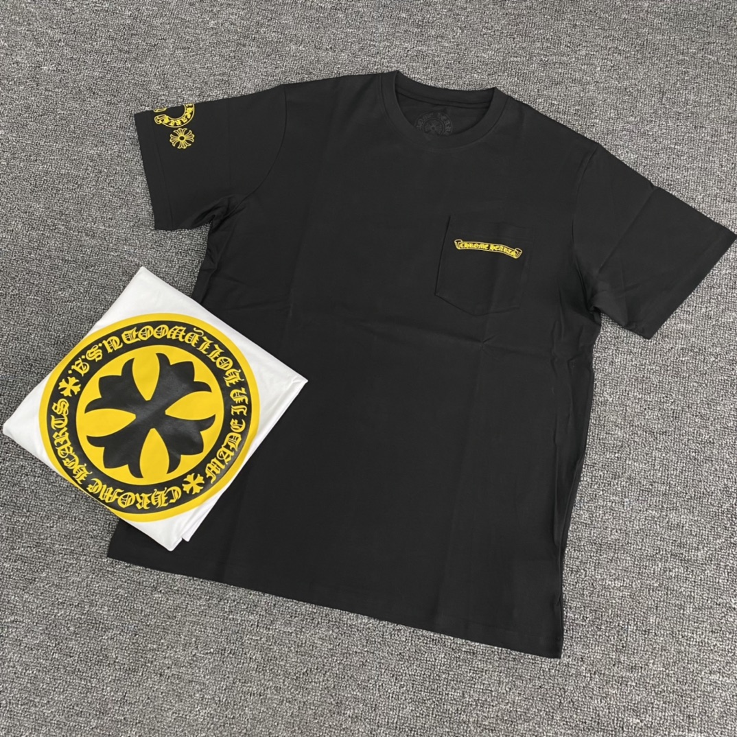 NIGO Chrome Hearts Men's and Women's Summer Sanskrit Letter Round Neck Cotton Short Sleeve T-shirt #nigo72416