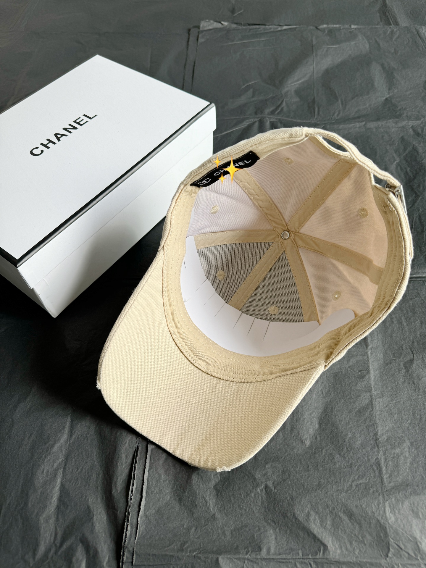 NIGO Chanel Women's Beige Embroidered Letter Logo Baseball Cap Fashion Duck Tongue Cap Hat #nigo72418