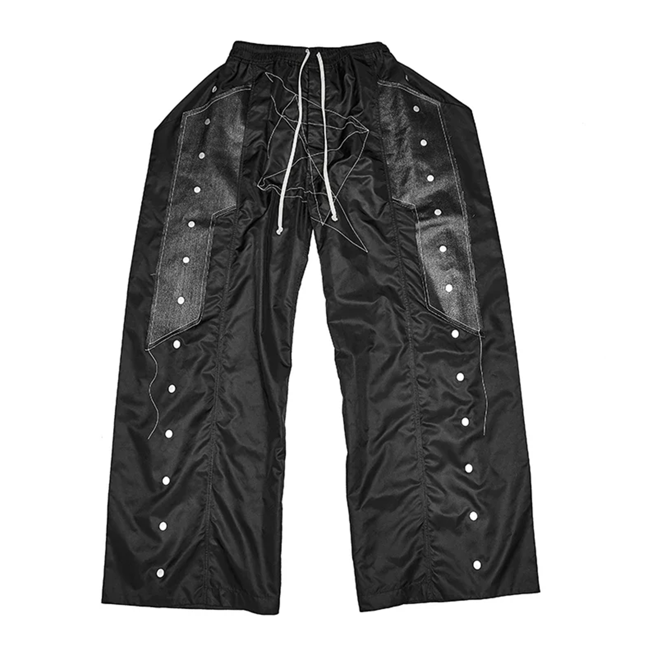 NIGO Rick Owens Men's Four Seasons Dark Line Button Workwear Pants Loose Retro Trend Drawstring Straight Leg Pants Ngvp #nigo8779