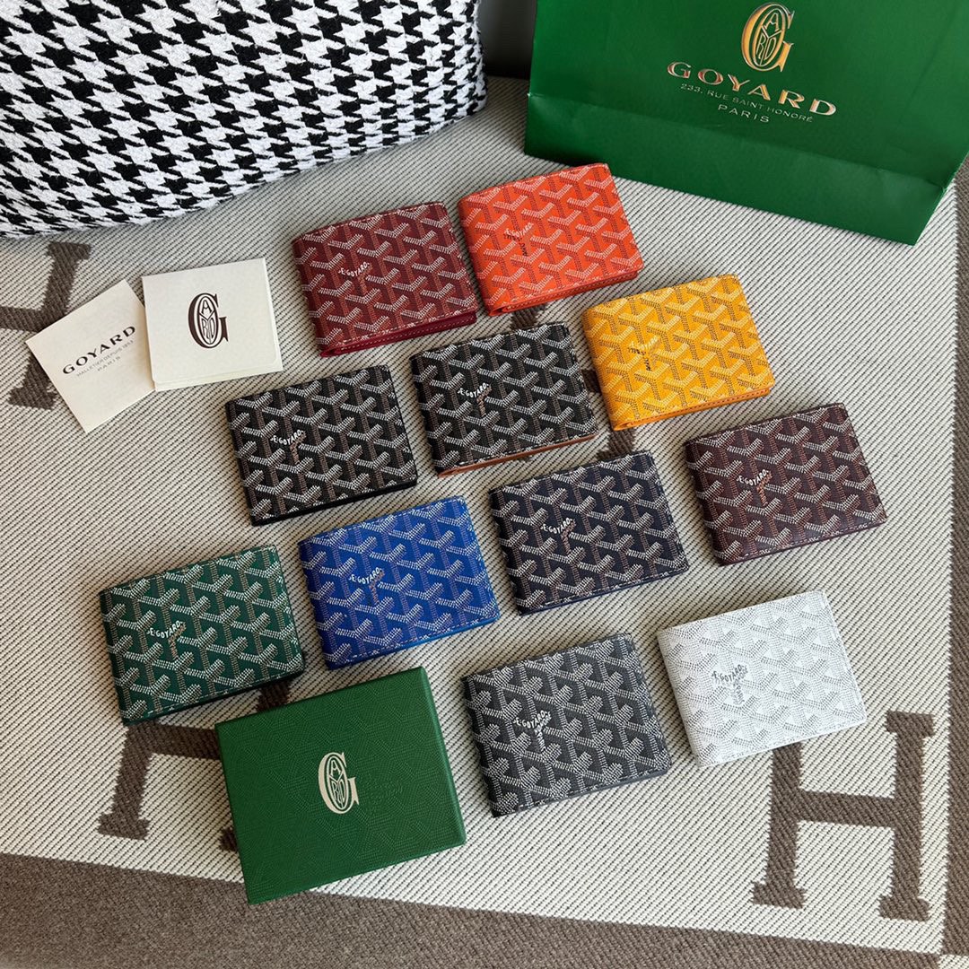 NIGO Goyard Victoire Wallet Short Folding Card Wallet Small Exquisite Color Blocking Letter Logo Money Clip Bags #nigo71345