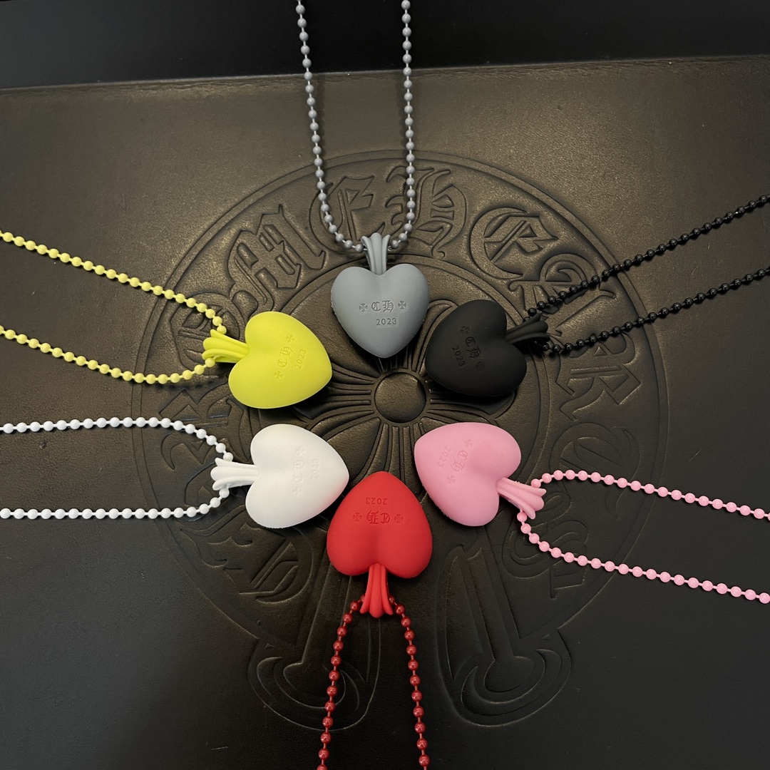 NIGO Chrome Hearts Women's Vine Heart Resin Necklace Fashion Trend High Street Stacking Necklace Accessories Jewelry #nigo71361