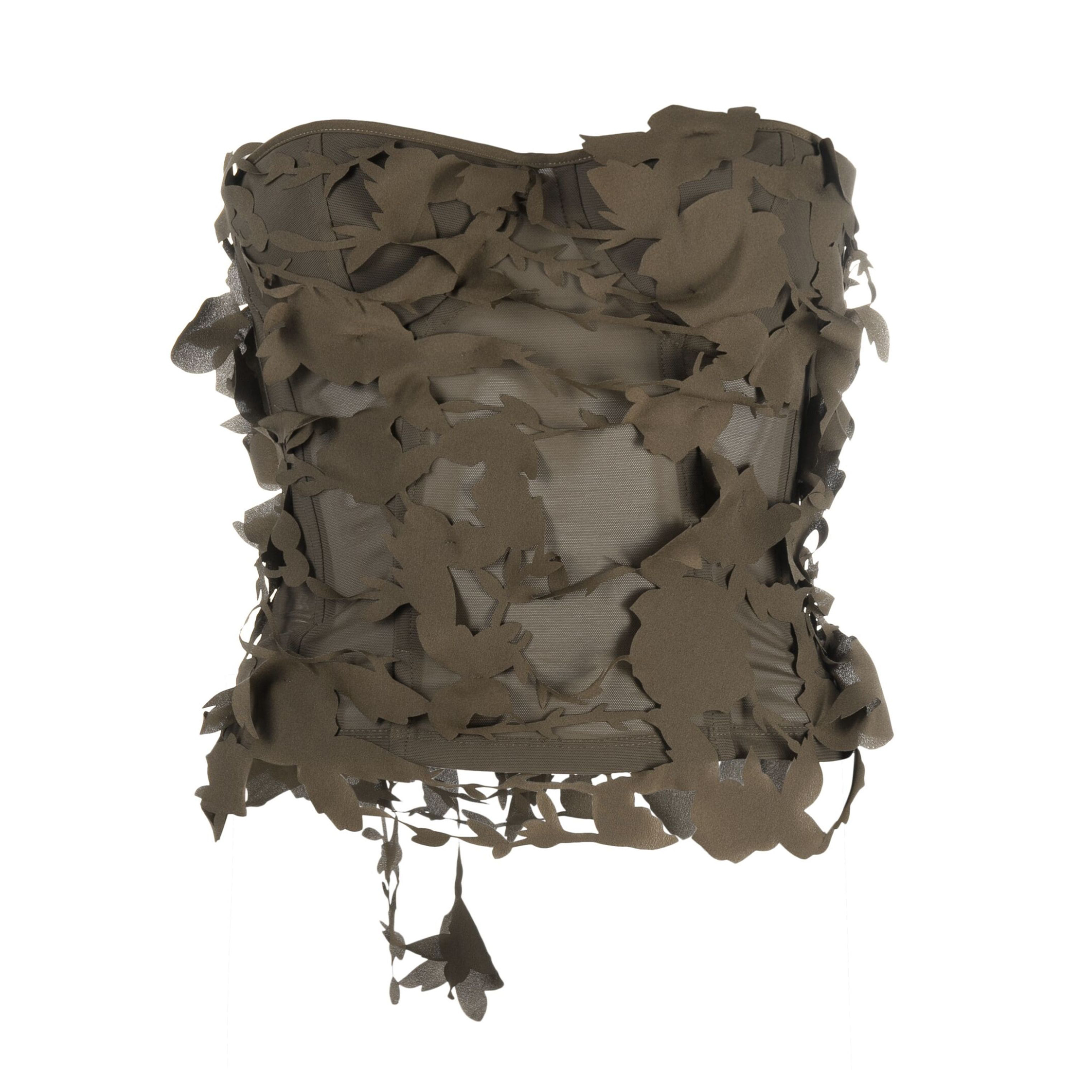 NIGO Blumarine Women's Spring And Summer Three-dimensional Butterfly Decoration Spice Girl Wrap Tight Top Fashion Camisole Top Ngvp #nigo8793