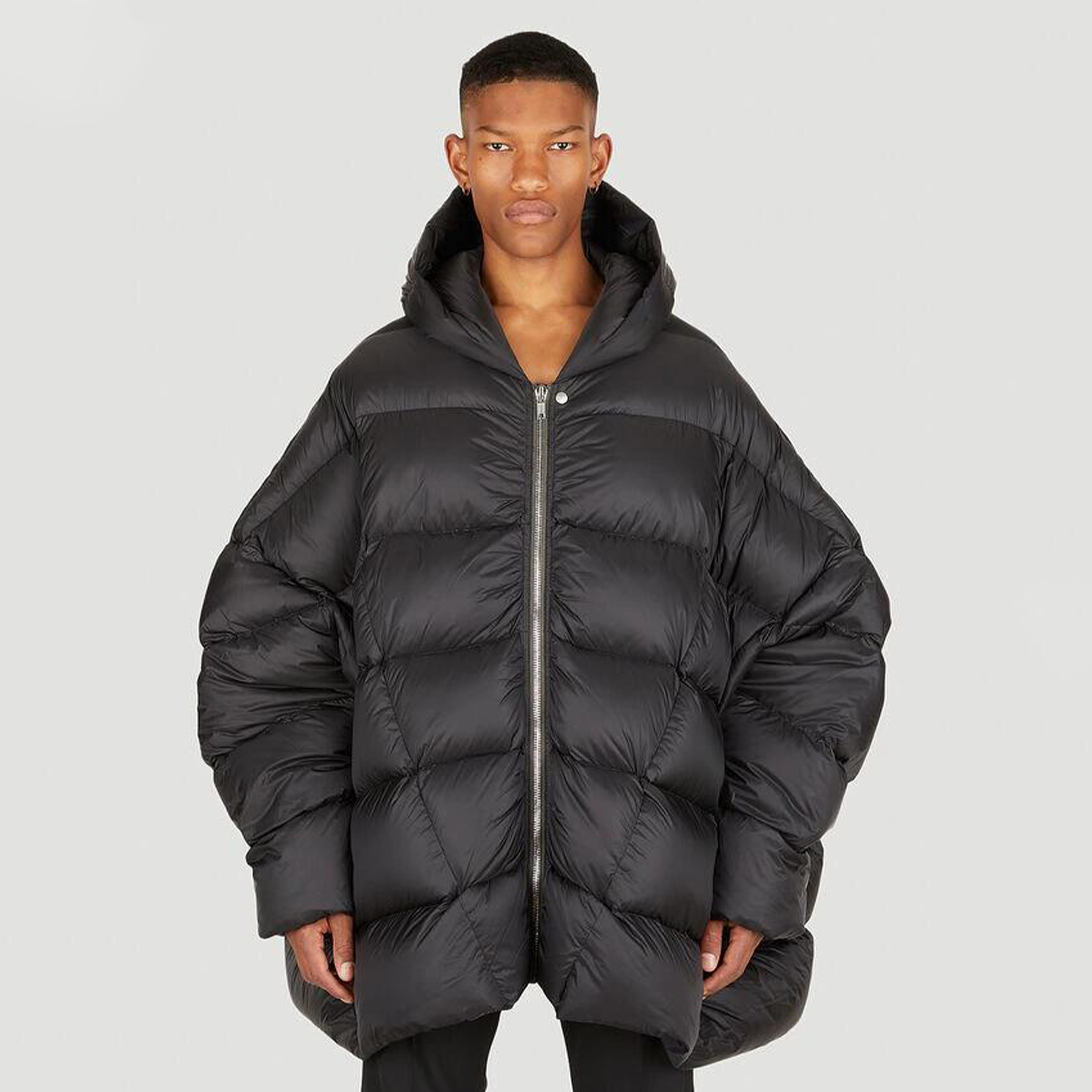 NIGO Rick Owens Men's Winter Diablo Style Solid Color Bat Sleeve Loose Hooded Long Sleeve Puffer Down Jacket Ngvp #nigo8833