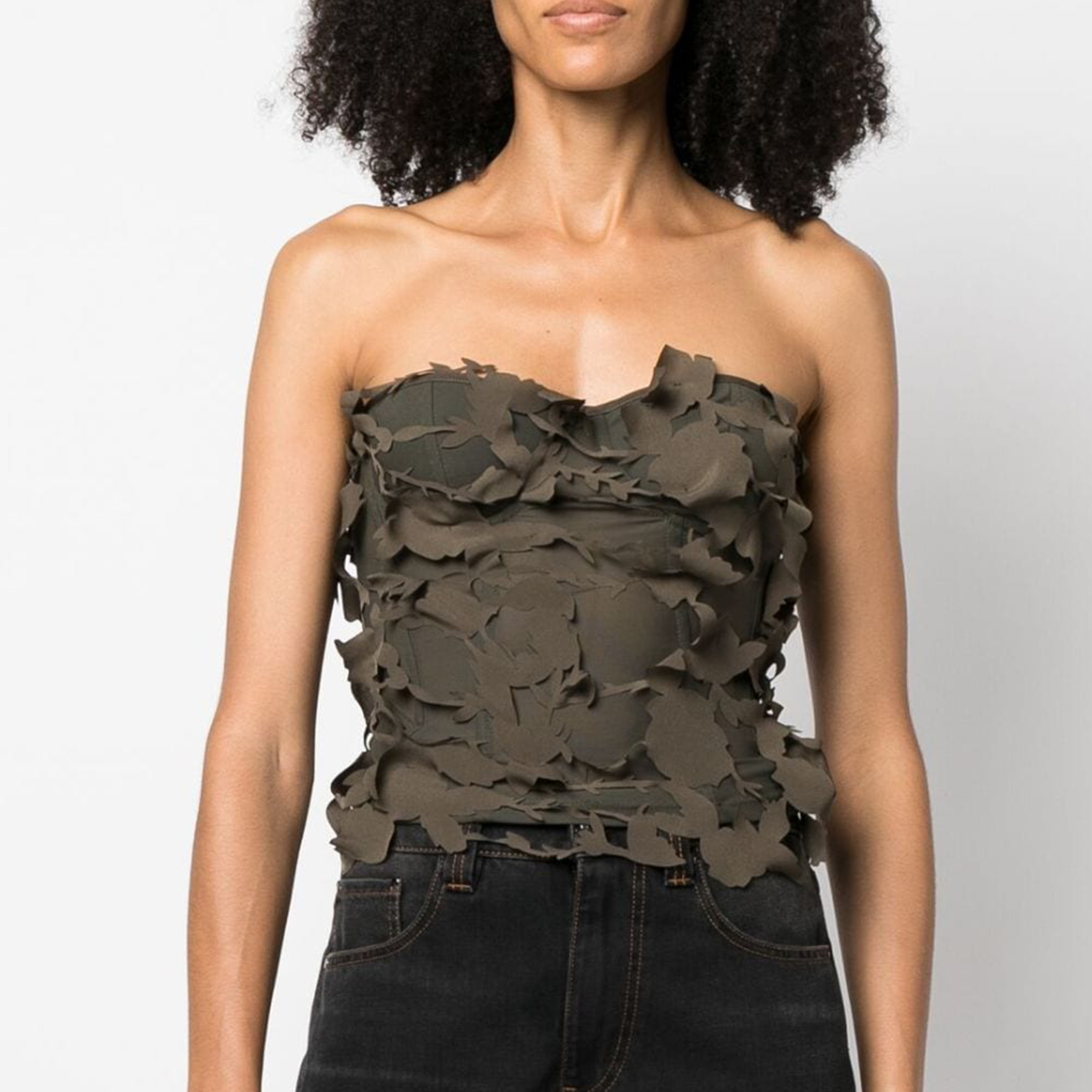 NIGO Blumarine Women's Spring And Summer Three-dimensional Butterfly Decoration Spice Girl Wrap Tight Top Fashion Camisole Top Ngvp #nigo8793