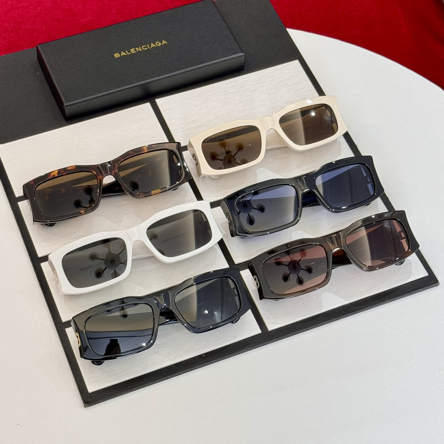 NIGO Balenciaga Women's Lens Logo Acetate Square Sunglasses Eyeglasses Glasses #nigo72469