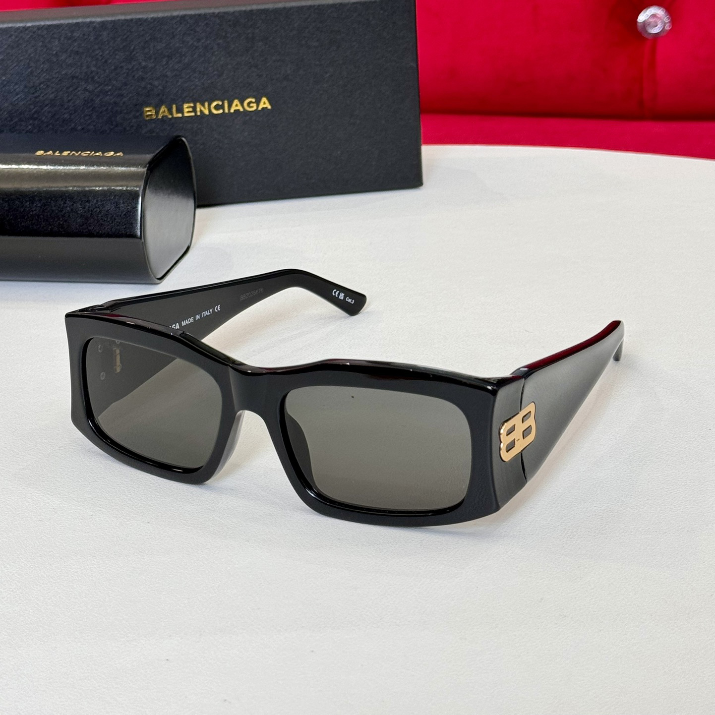 NIGO Balenciaga Women's Lens Logo Acetate Square Sunglasses Eyeglasses Glasses #nigo72469