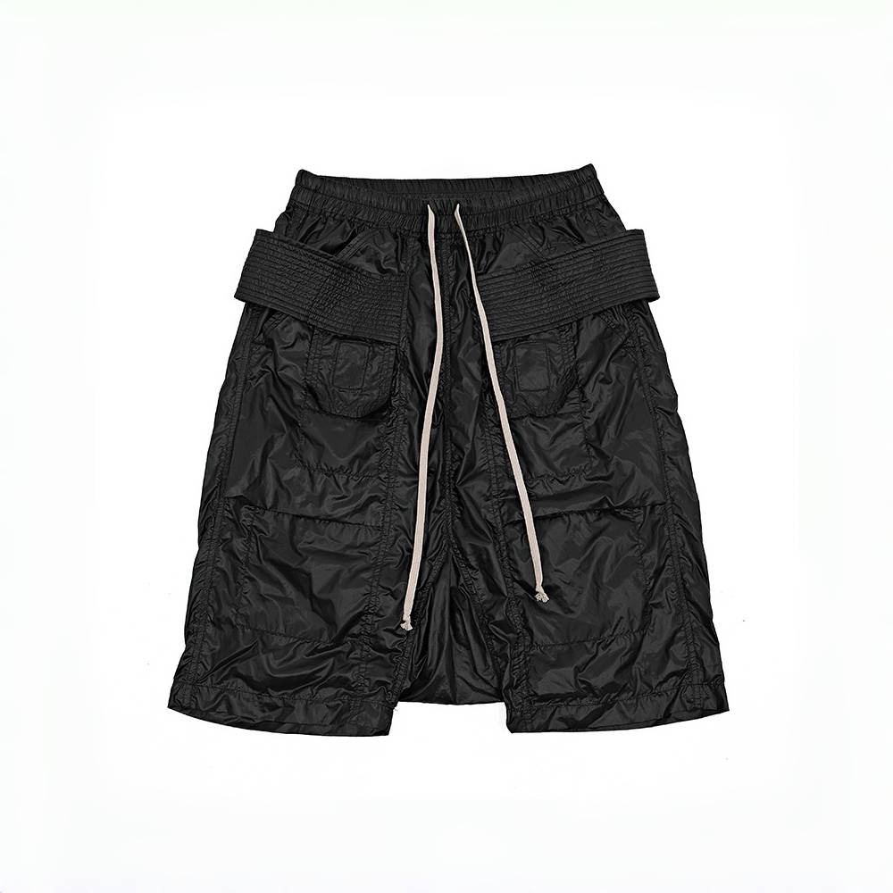 NIGO Rick Owens DRKSHDW Men's Spring/summer Retro High Street Thin Black Shorts Workwear Drawstring Pants Ngvp #nigo8794