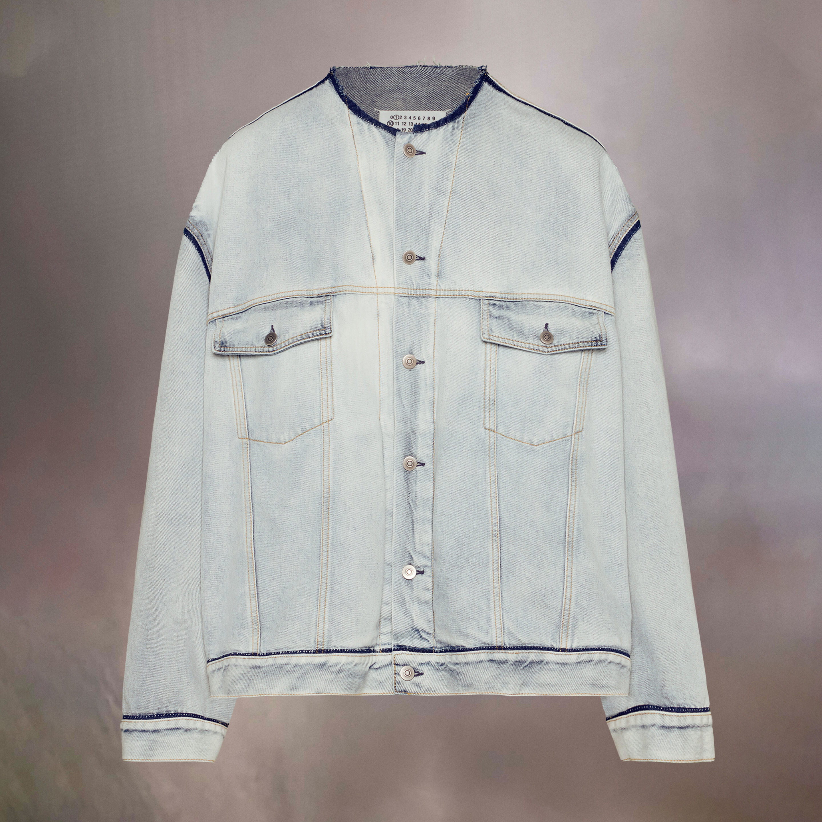 NIGO Maison Margiela Men's Spring And Fall Solid Color Cotton Loose Collarless Long-Sleeved Denim Jacket Casual Zipper Wide-Leg Jeans Pants Ngvp #nigo8828