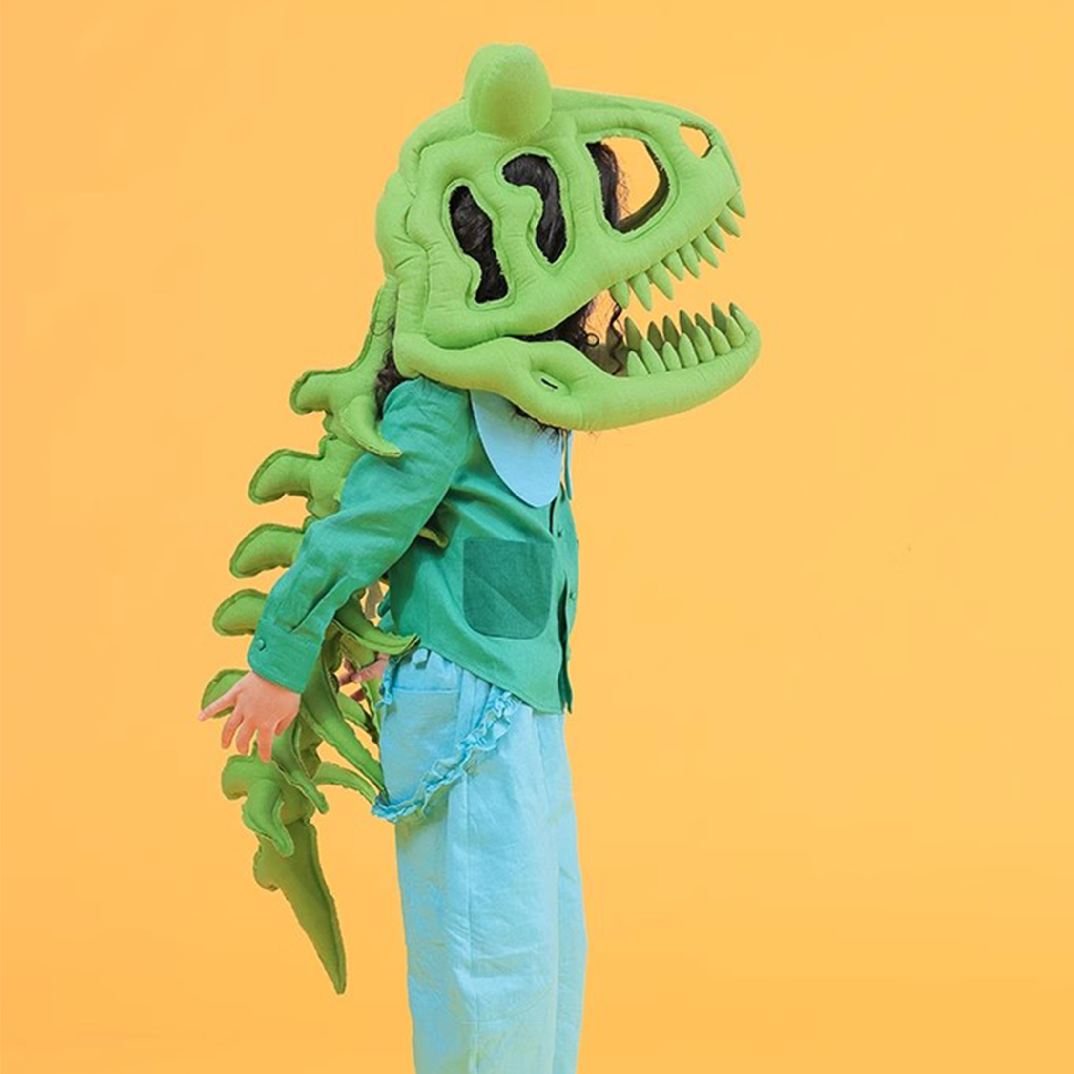 NIGO Kid's Fashion Headwear Dinosaur Gift Handmade Custom Solid Color Linen Dinosaur Hat #nigo31321