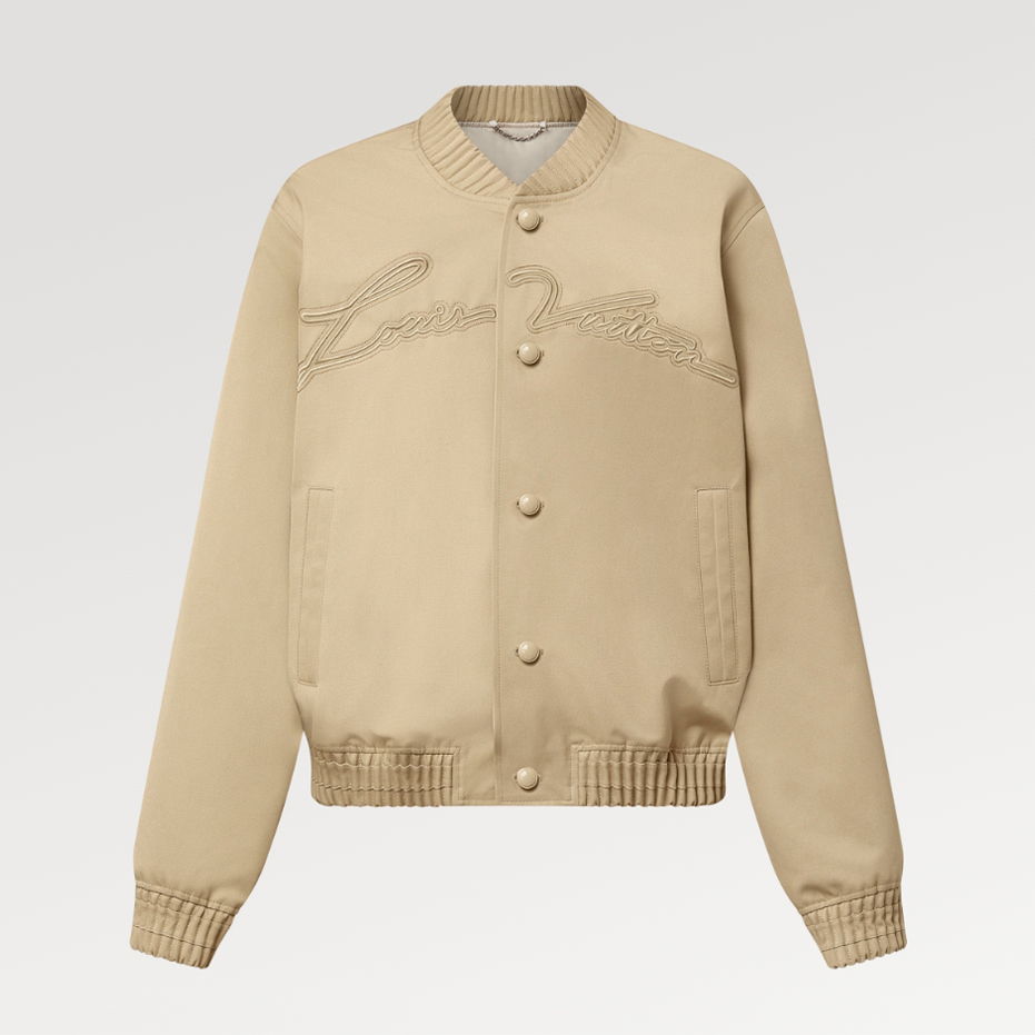 NIGO Louis Vuitton Men's Spring & Autumn Solid Color Zipper Letter Embroidery Single Breasted Fitted Long Sleeve MONOGRAM Reversible Nylon Windproof Jacket #nigo71366