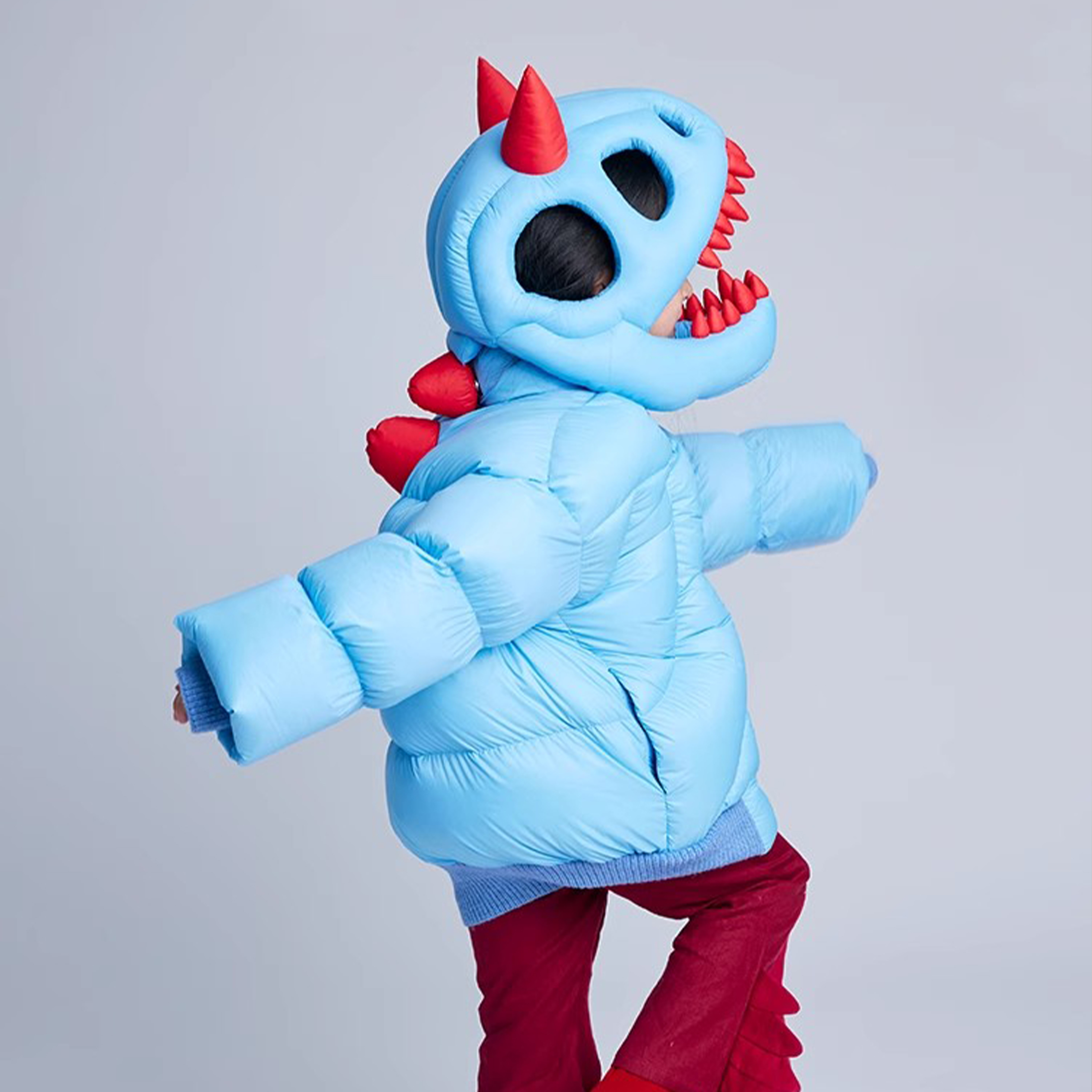 NIGO Kid's Autumn And Winter Solid Color Dinosaur Thickened Long Sleeve Hooded Puffer Down Jacket #nigo31324
