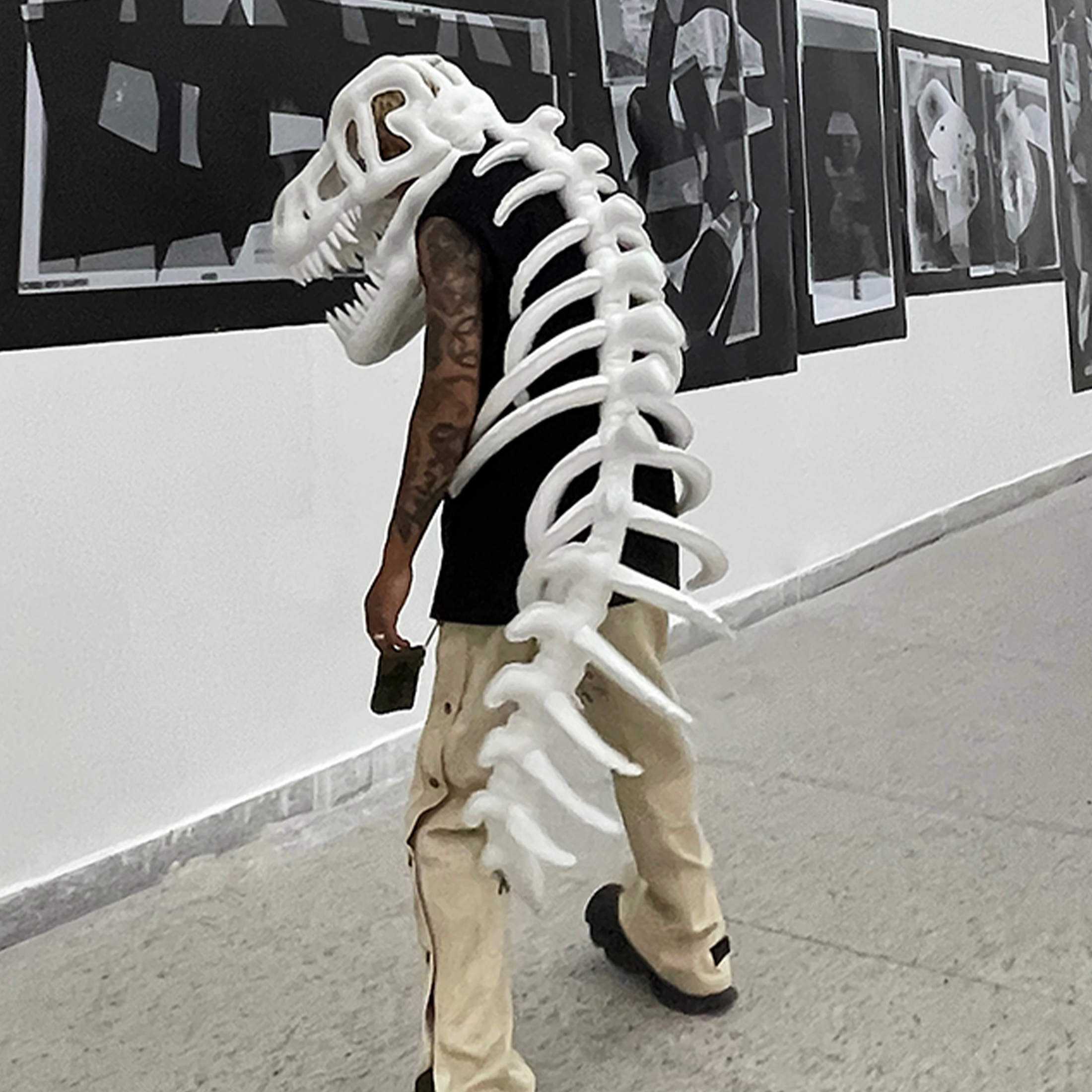 NIGO Rick Owens Tyrannosaurus Rex Toys Design Handmade Custom Headwear Dinosaur Shaped Hat Cool Customized Gift Ngvp #nigo8799