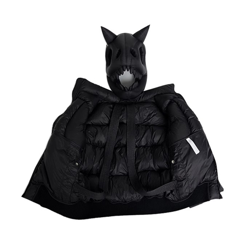 NIGO Kid's Autumn And Winter Solid Color Long Sleeve Stereoscopic Dinosaur Shaped Hat Puffer Down Jacket #nigo31325