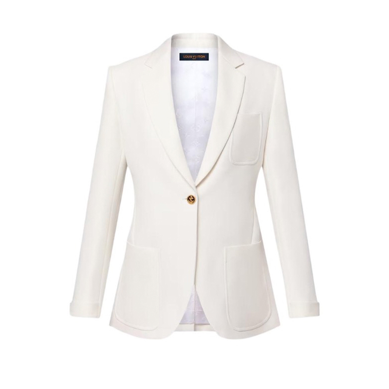 NIGO Louis Vuitton Women's Spring and Autumn Boat Anchor Button Long Sleeve Single Breasted Fitted White Loose Blazer Jacket Ngvp #nigo8837