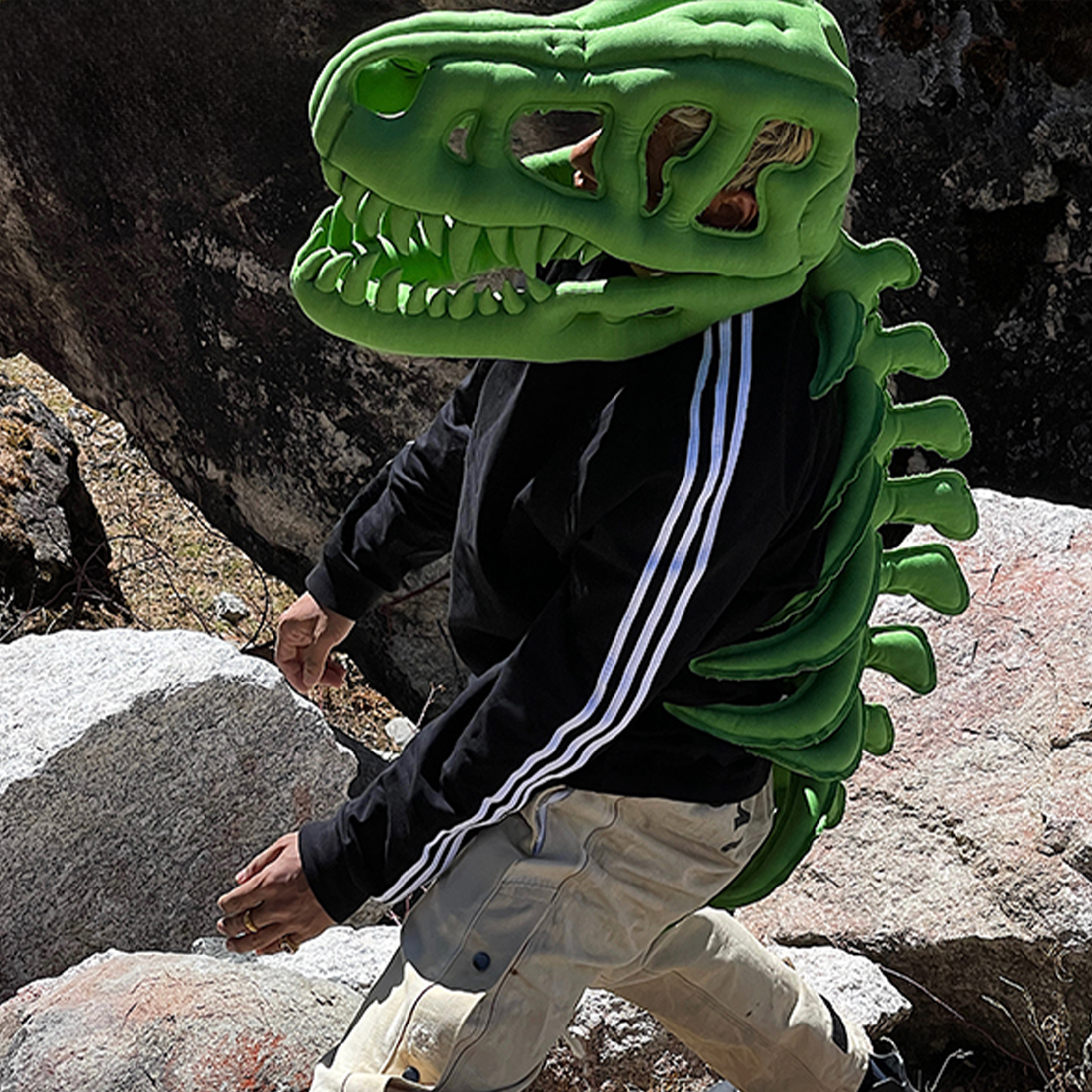 NIGO Rick Owens Tyrannosaurus Rex Toys Design Handmade Customized Green Dinosaur Hats Cool Gifts Artwork Home Decoration Ngvp #nigo8761