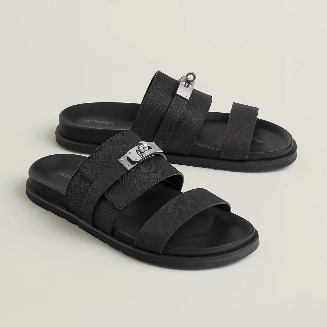NIGO Hermes Jackson Men's Summer Solid Color Round Toe Open Toe Slippers Sandals Shoes #nigo72475