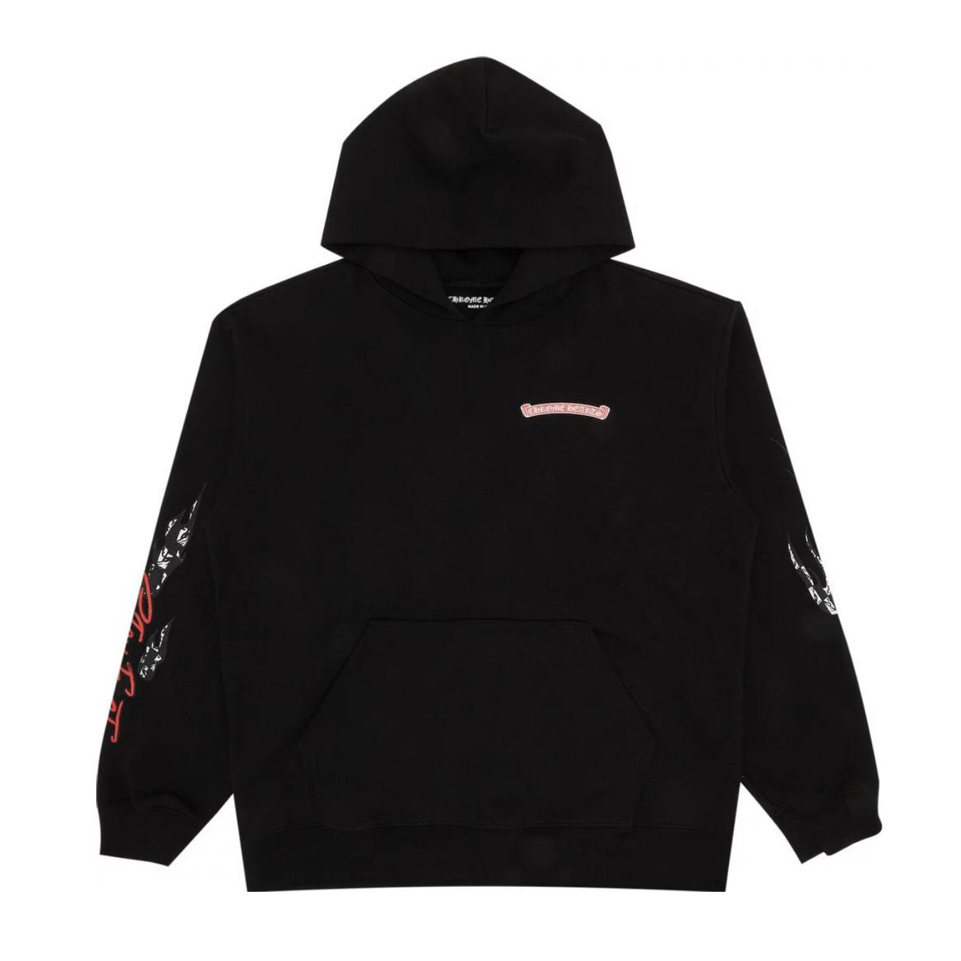 NIGO Chrome Hearts Men's Spring and Autumn Black Logo Printed Long Sleeve Hooded Sweatshirt Pullover #nigo72484