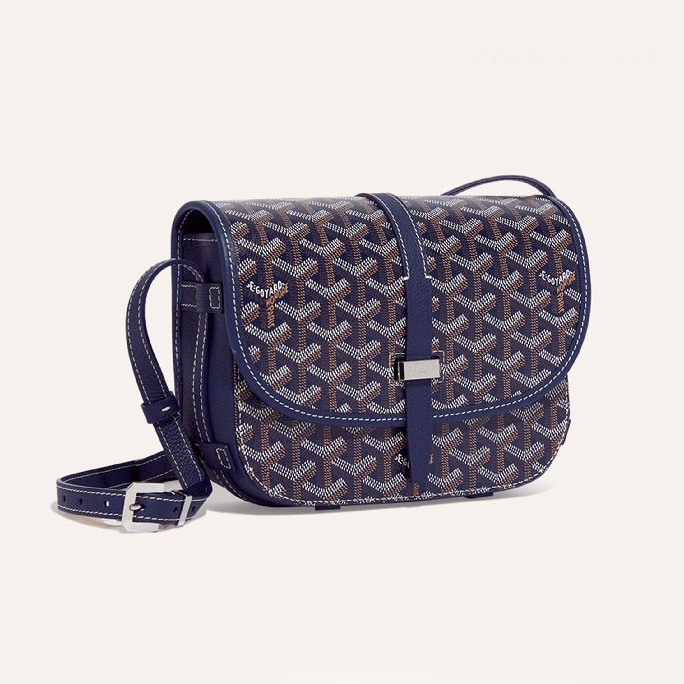 NIGO GOYARD Belvedere Bag Navy Blue Fashion Trend Logo Satchel Bag Simple Elegant Adjustable Shoulder Bags #nigo71381