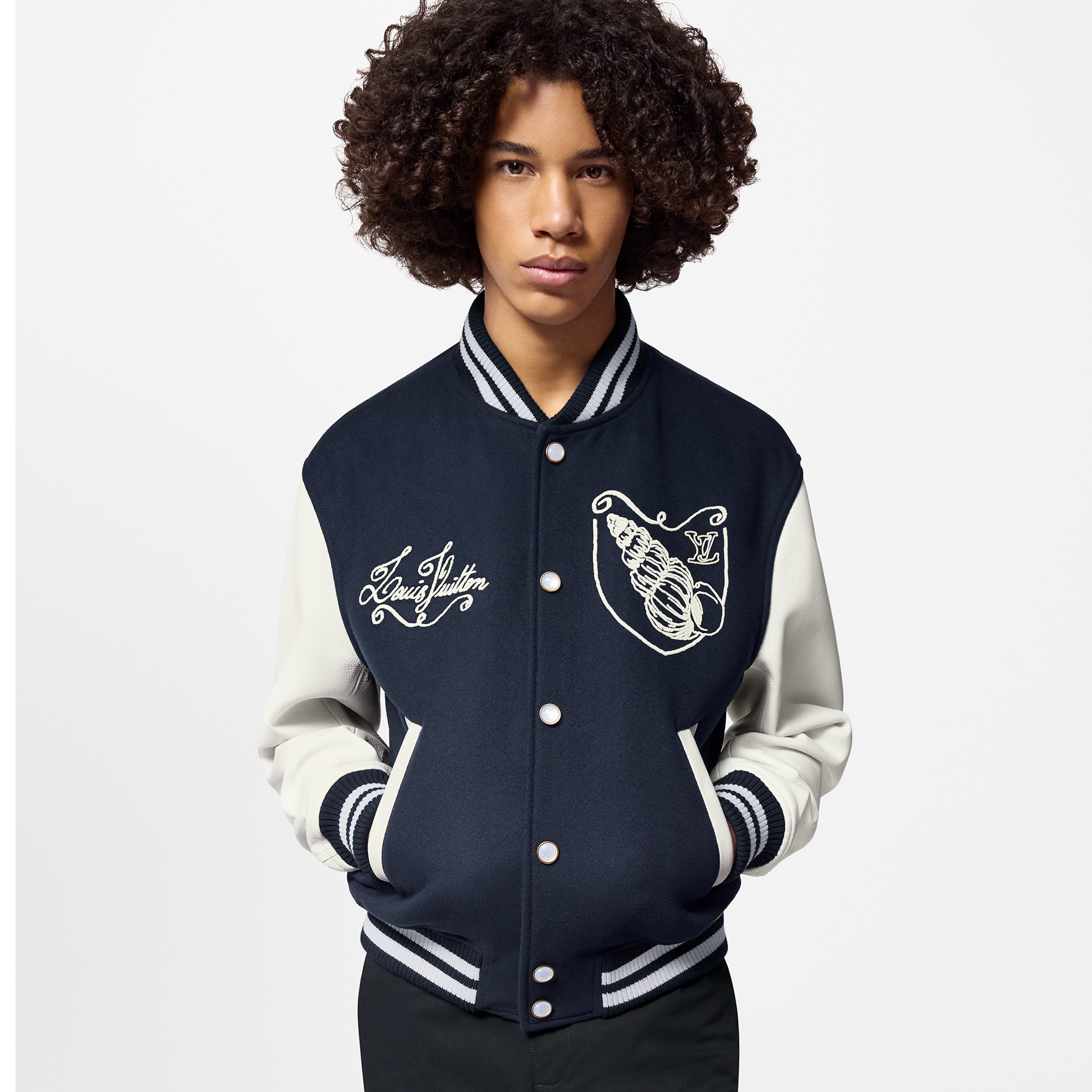 NIGO Louis Vuitton Men's Spring and Autumn Nautical Logo Embroidery Single Breasted Long Sleeve Baseball Jacket #nigo72514