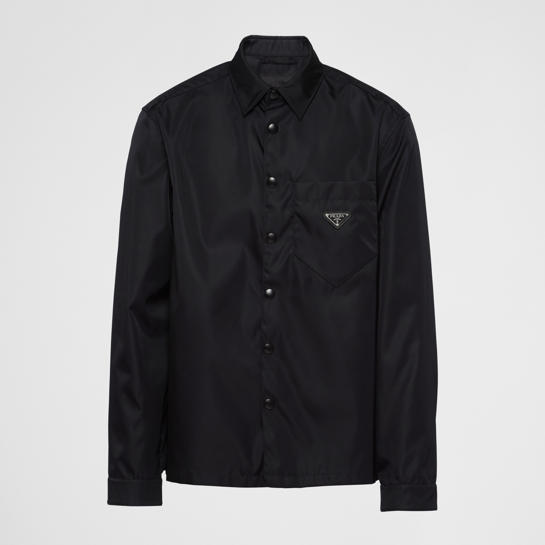 NIGO Prada Men's Spring And Fall Triangle Label Nylon Single breasted Long sleeved Shirt Jacket #nigo72495