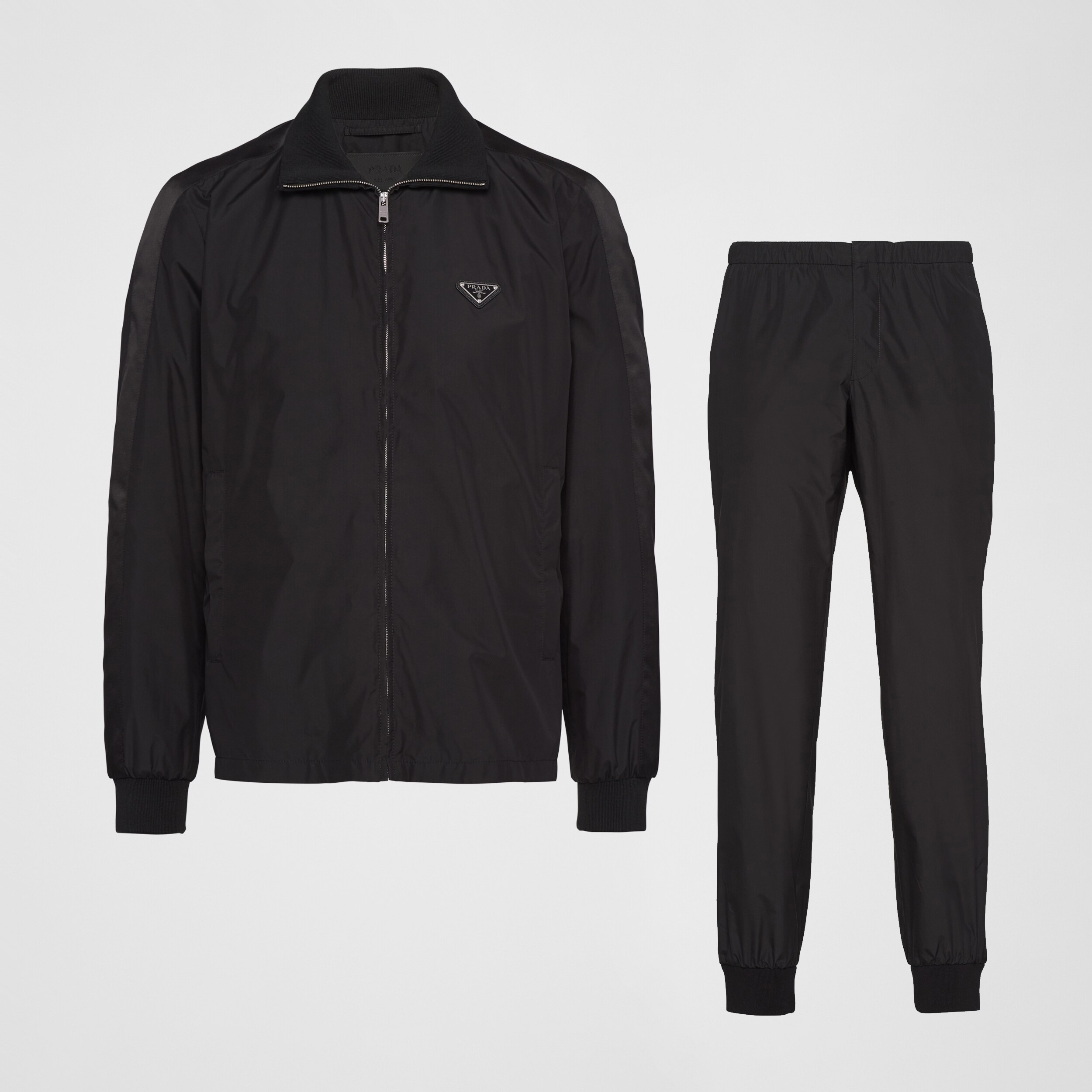 NIGO Prada Men's Spring And Fall Blended Splicing Material Drawstring Zipper Jacket Pants Suit Set #nigo72494