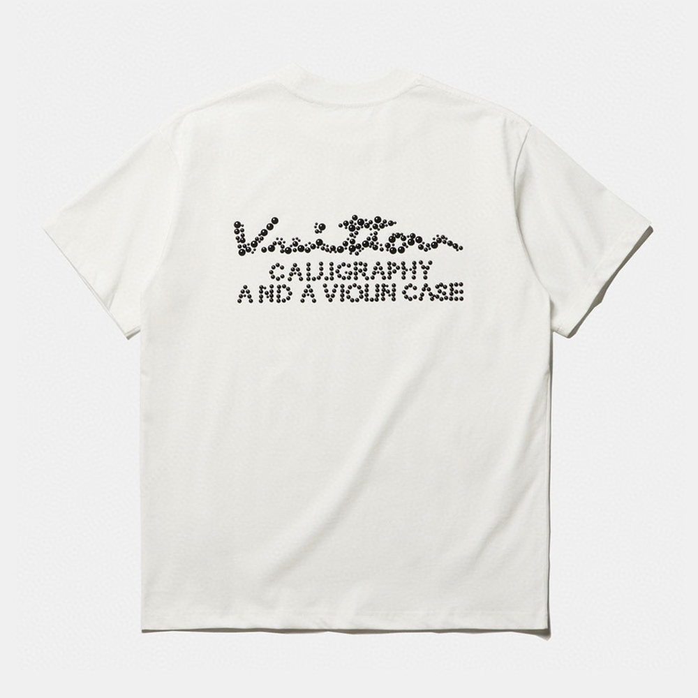 NIGO Louis Vuitton Men's Summer Solid Color Beaded Letter Print Round Neck Short Sleeve T-Shirt #nigo72498