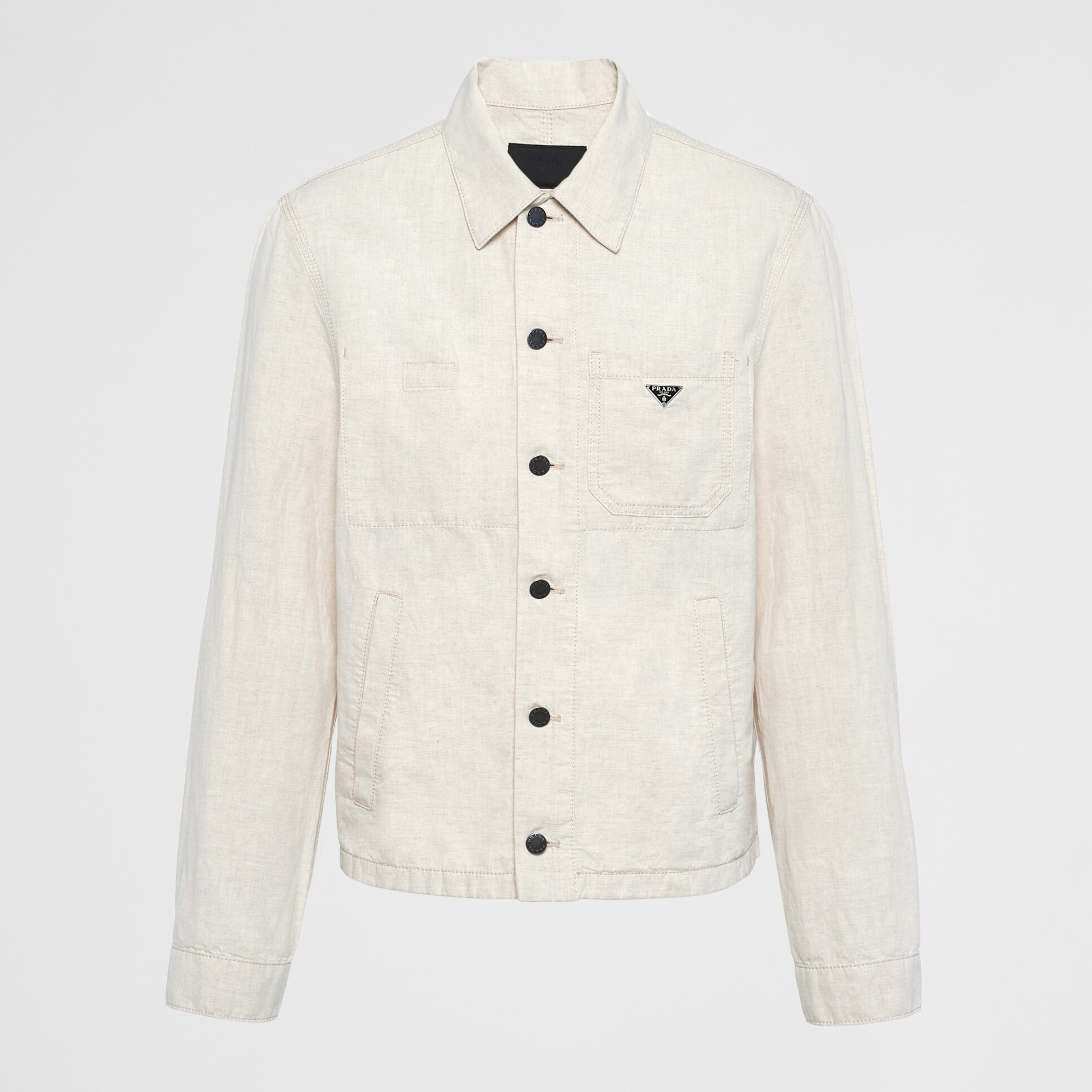 NIGO Prada Men's Spring And Fall Beige Lapel Single Breasted Long Sleeved Shirt Jacket #nigo72511