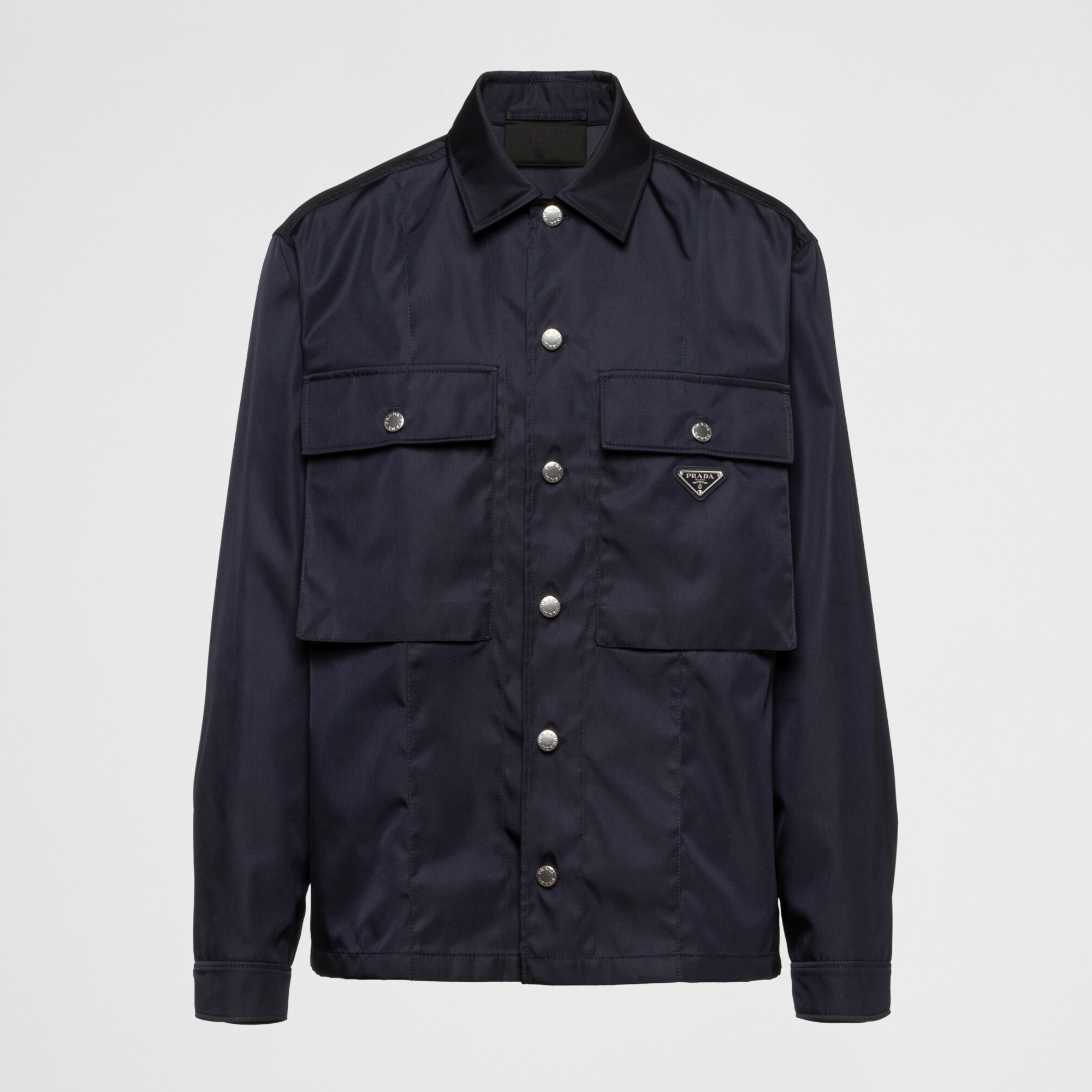NIGO Prada Men's Spring And Fall Solid Color Nylon Lapel Single Breasted Long Sleeved Jacket #nigo72496