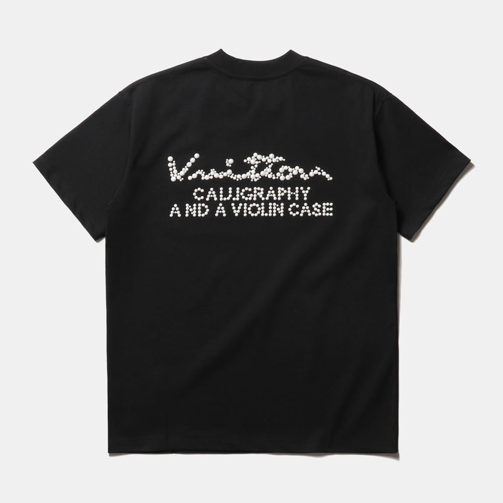 NIGO Louis Vuitton Men's Summer Solid Color Beaded Letter Print Round Neck Short Sleeve T-Shirt #nigo72498