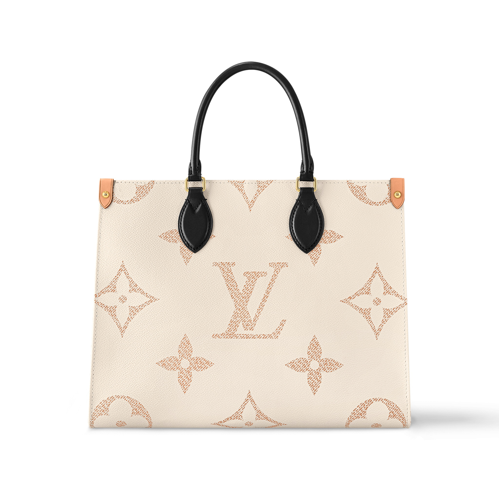 NIGO OnTheGo Louis Vuitton Women's Beige Monogram Embossed Cowhide Leather Tote Shopping Bag #nigo72523