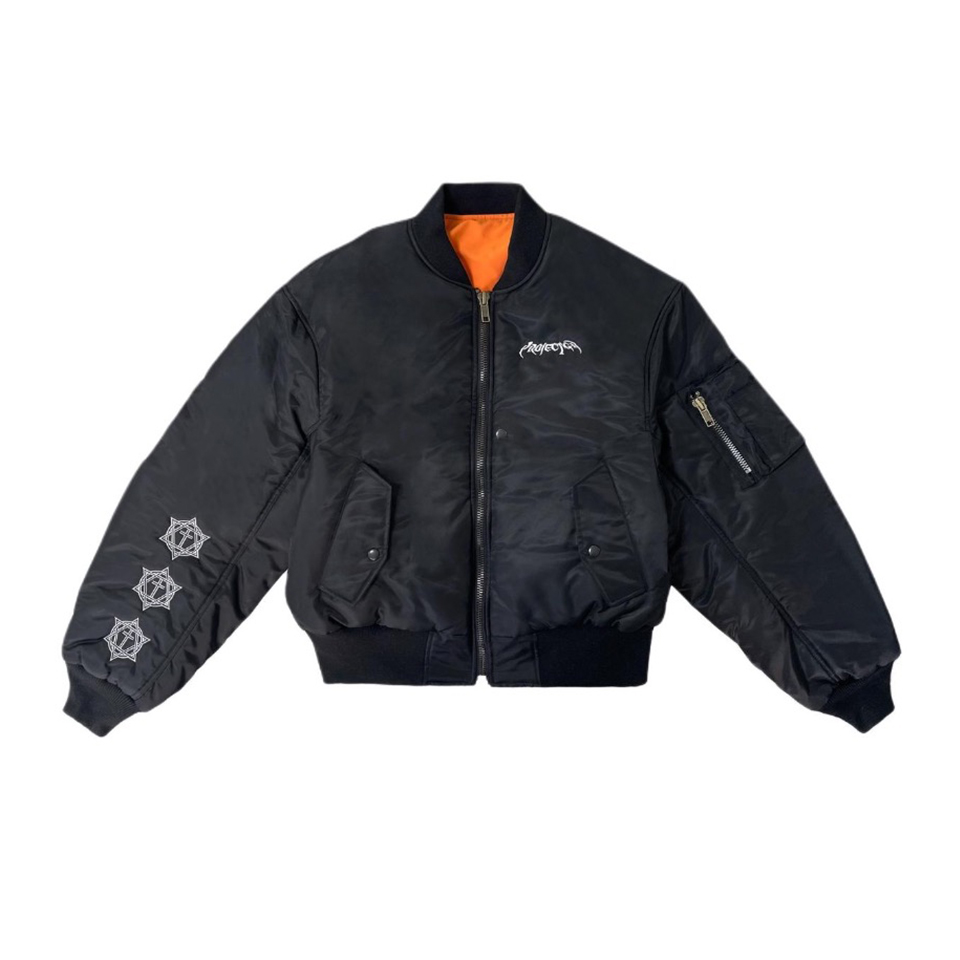 NIGO GRAILZ Men's Spring and Autumn Sanskrit Embroidery Zipper Flight Coat Solid Color Long Sleeve Fitted Loose Jacket Ngvp #nigo8851