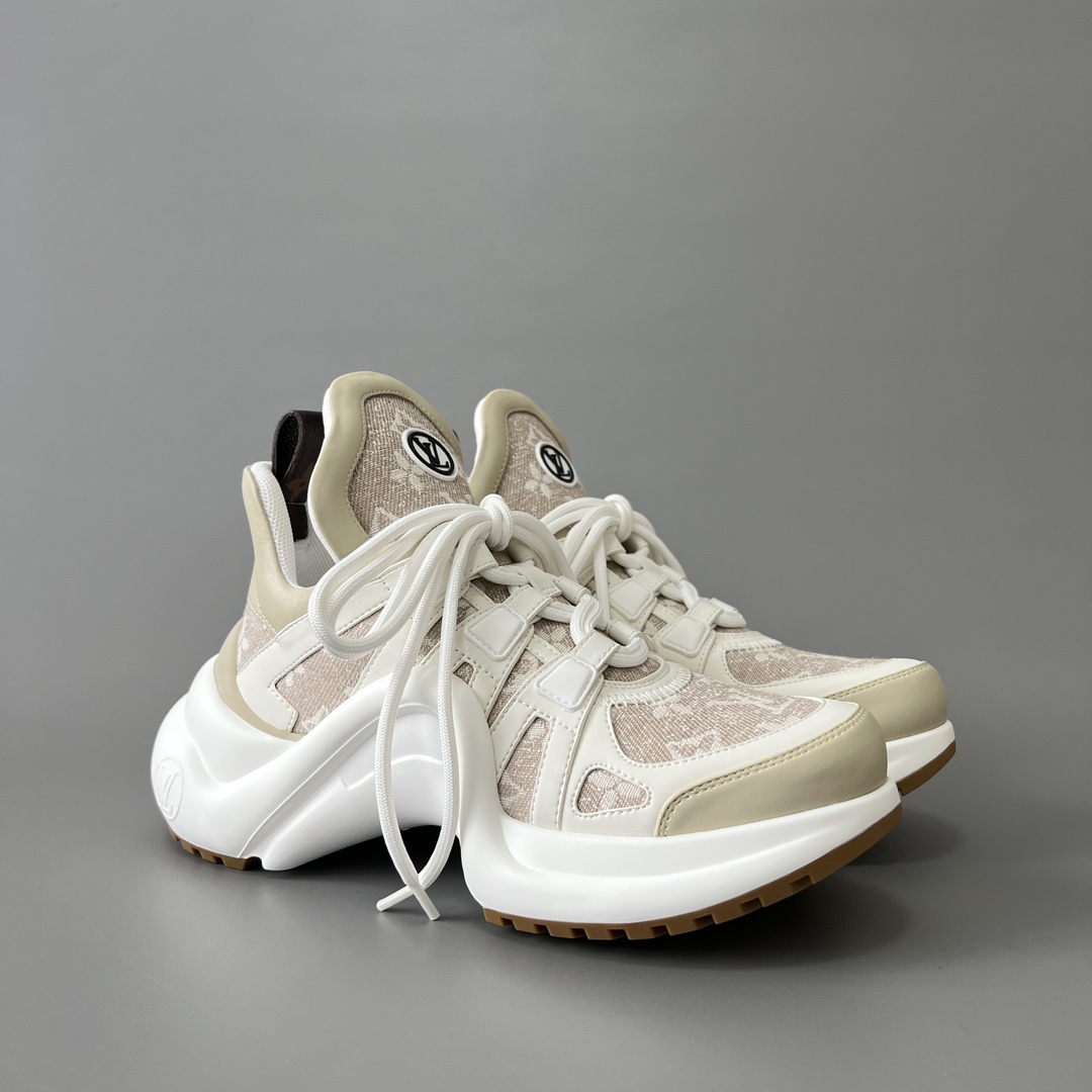 NIGO Louis Vuitton Archlight Women's Tech Mesh Fabric Leather Lace-Up Low Top Casual Sneakers Shoes #nigo72515