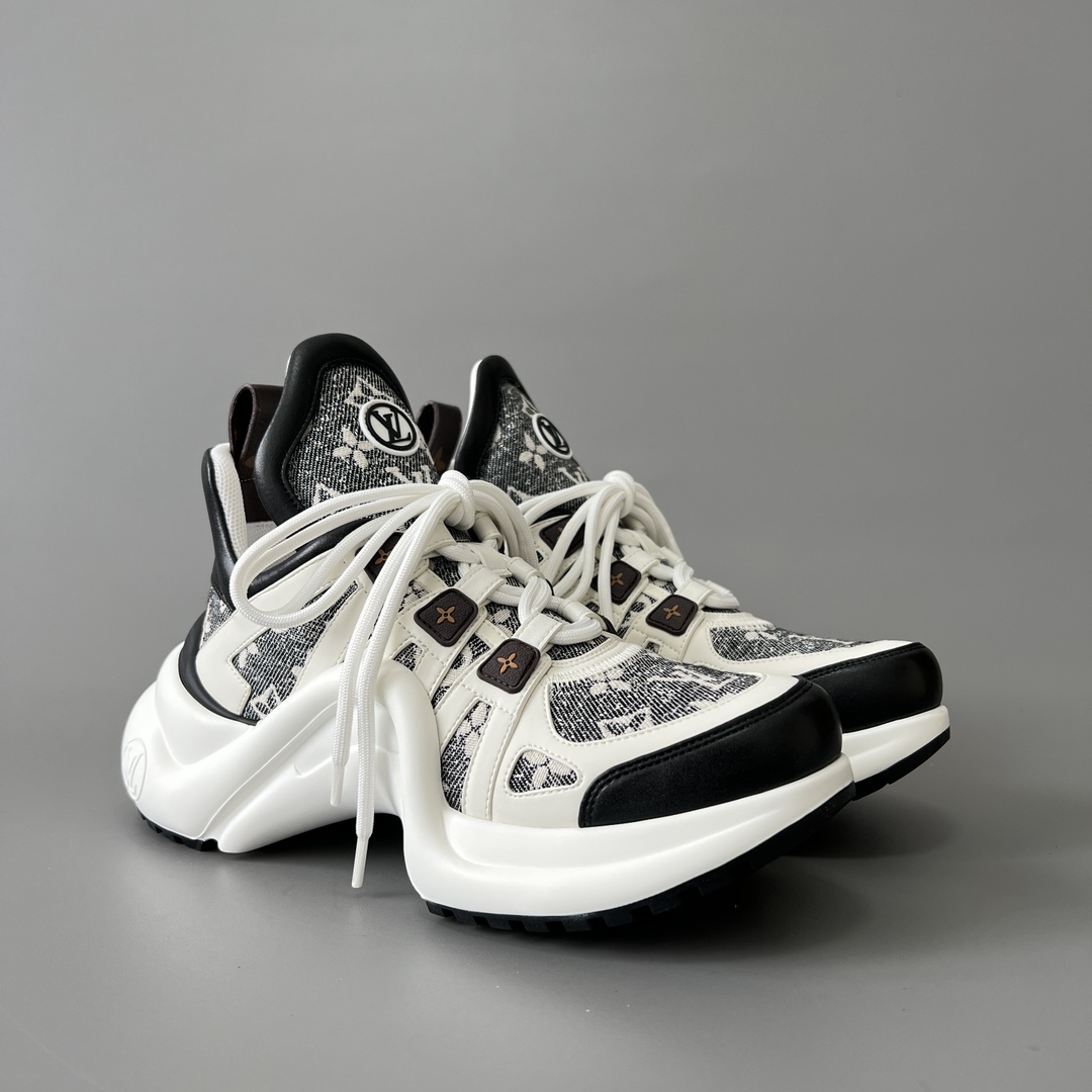 NIGO Louis Vuitton Archlight Women's Tech Mesh Fabric Leather Lace-Up Low Top Casual Sneakers Shoes #nigo72515