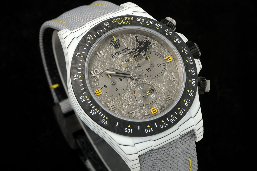 NIGO Rolex Men's Translucent Astronaut 3-D Embossed Moon Dial Mechanical Watch #nigo72539