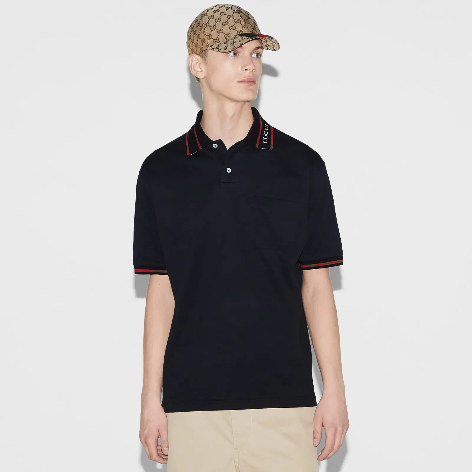 NIGO Gucci Men's Summer Letter Embroidery Straight Cotton Short Sleeve Polo Shirt T-Shirt #nigo72536