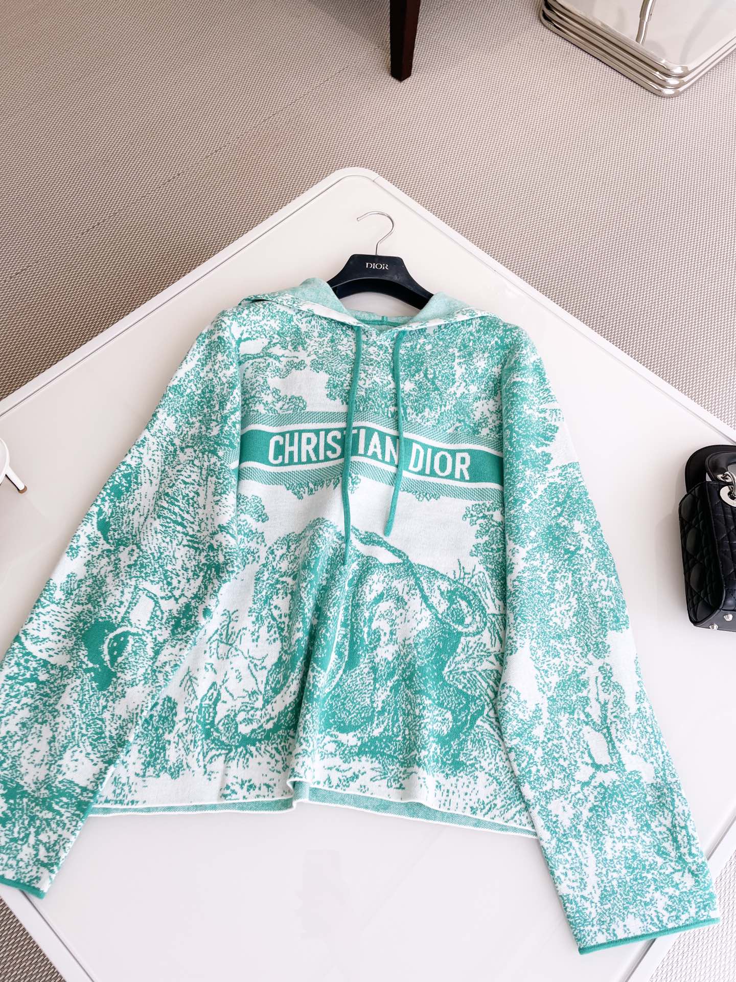 NIGO Dior Women's Summer Striped Shorts Loose Hooded Long Sleeve Sweatshirt Straight Casual Shorts Set Suit #nigo72541