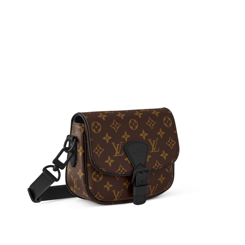 NIGO Louis Vuitton Montsouris Men's Brown Vintage Magnetic Buckle Closure Coated Canvas Quilted Cowhide Messenger Bag Shoulder Crossbody Bags #nigo72542