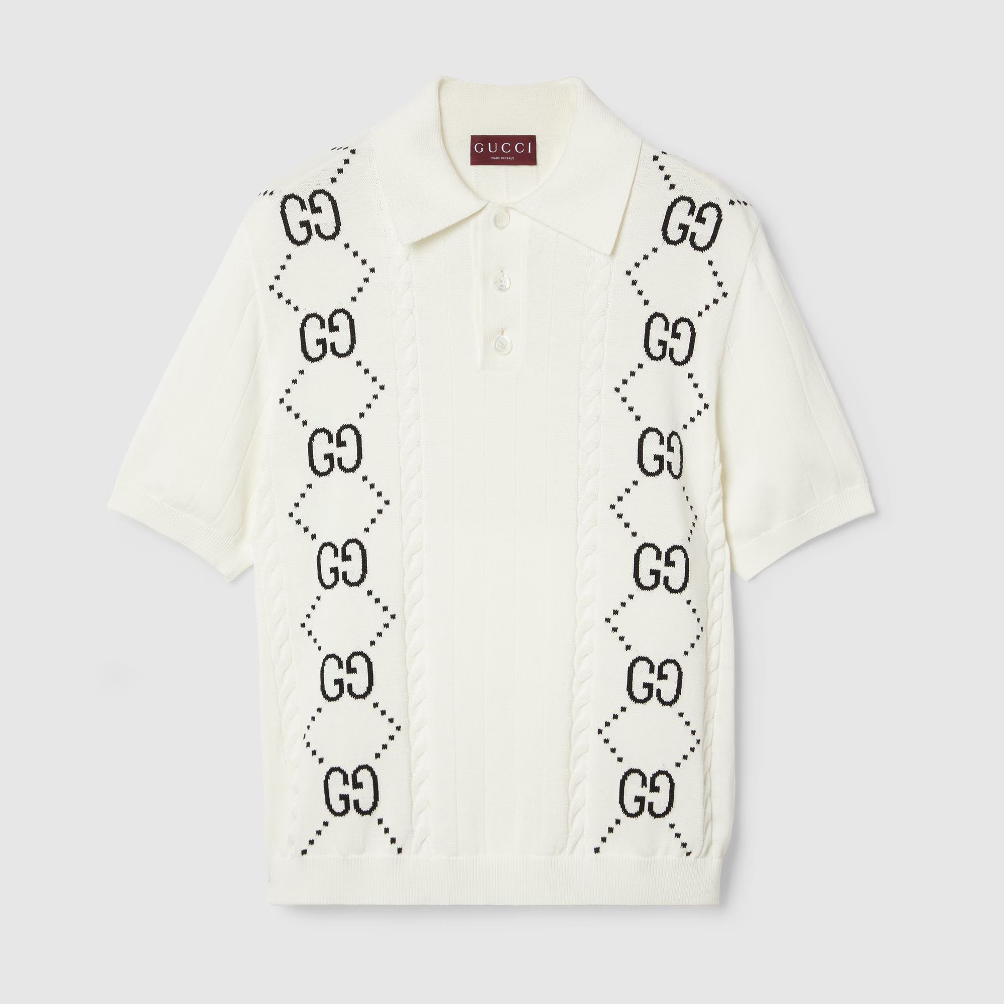 NIGO Gucci Men's Summer Logo Appliqué Knit Short Sleeve Polo Shirt T-Shirt #nigo72545