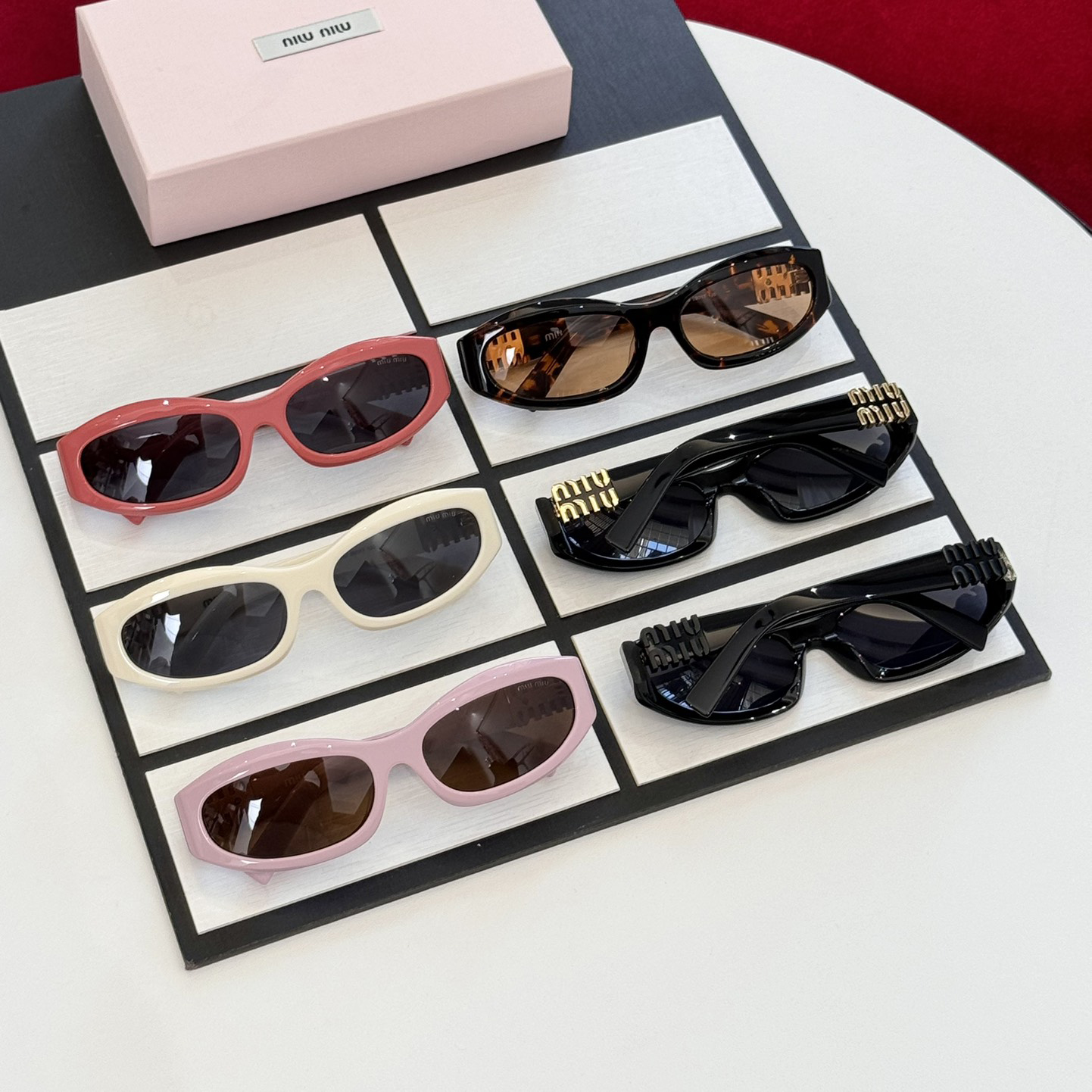 NIGO MiuMiu Glimpse Women's Solid Color Logo Plate Frame Butterfly Sunglasses Eyeglasses Glasses #nigo72565