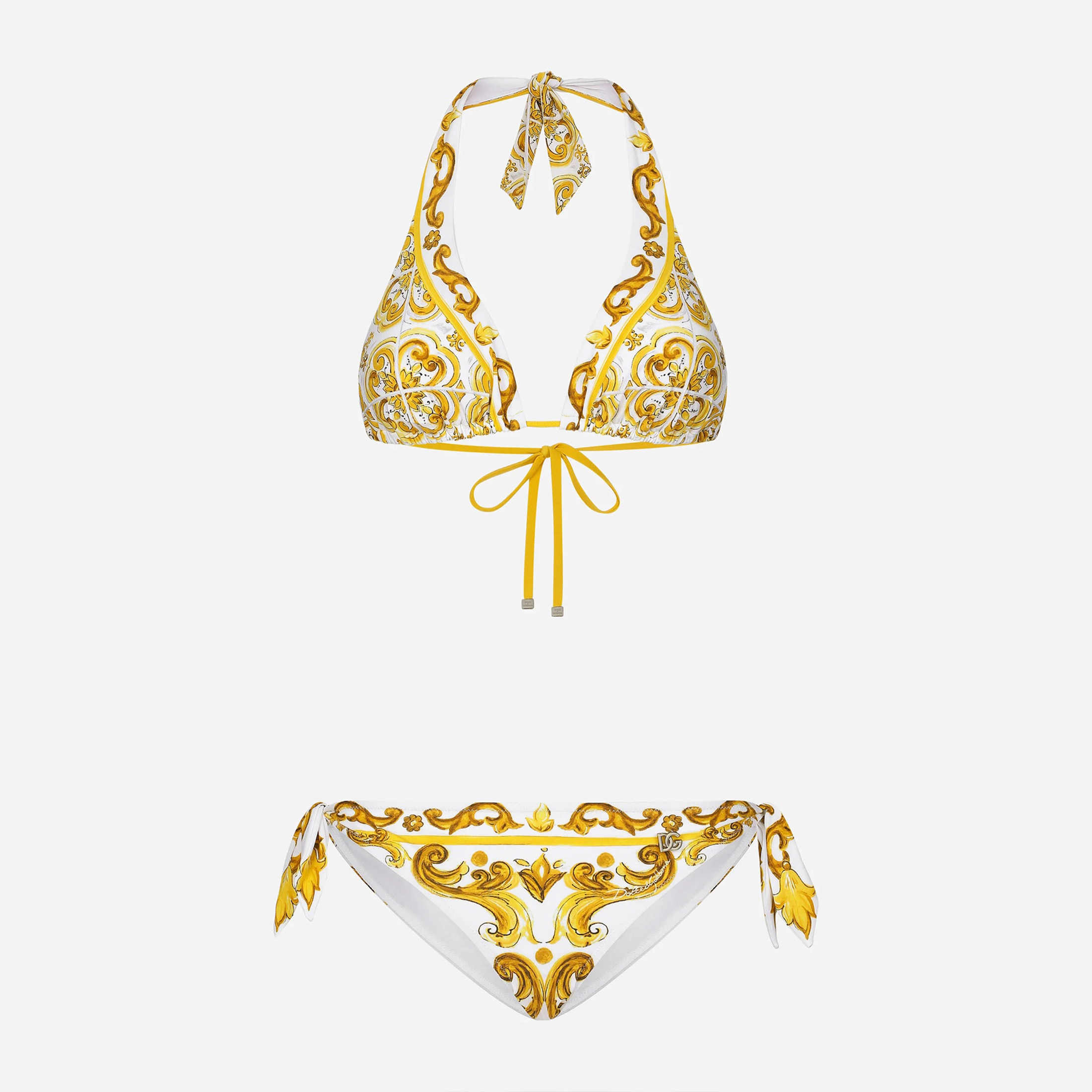 NIGO Dolce&Gabbana Women's Summer Beach Print Triangle Bikini Set Fashion Temperament Tie Swimsuit Ngvp #nigo8911