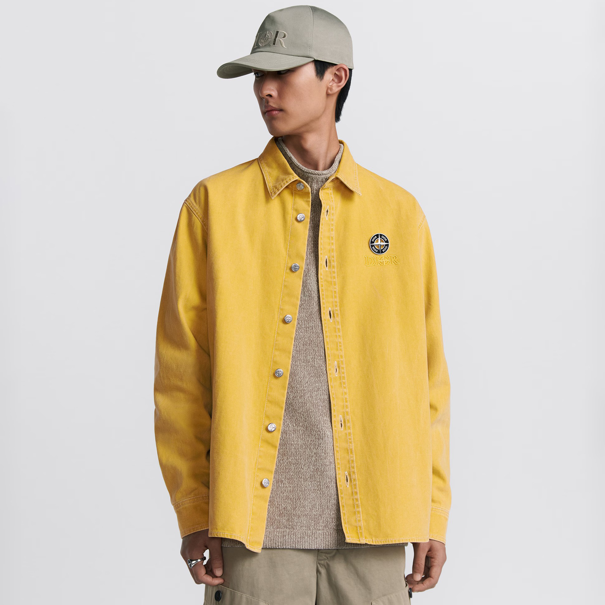 NIGO Dior Men's Spring And Fall Solid Color Letters Logo Embroidery Lapel Single Breasted Long Sleeved Shirt Jacket #nigo72566