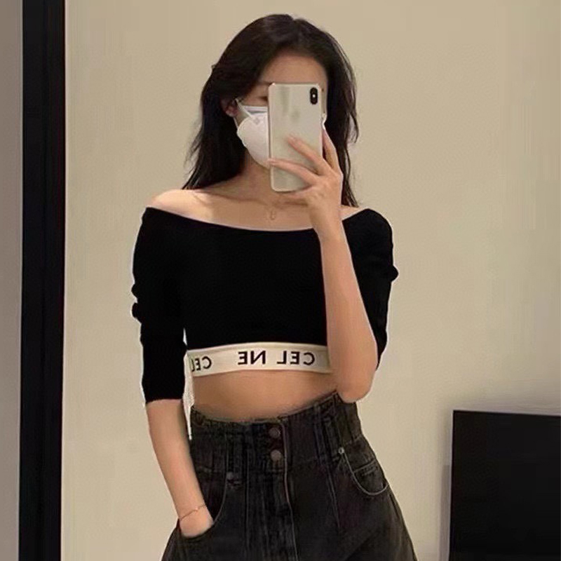 NIGO Celine Women's Summer Letter Logo Print Round Neck Cotton Top #nigo72558