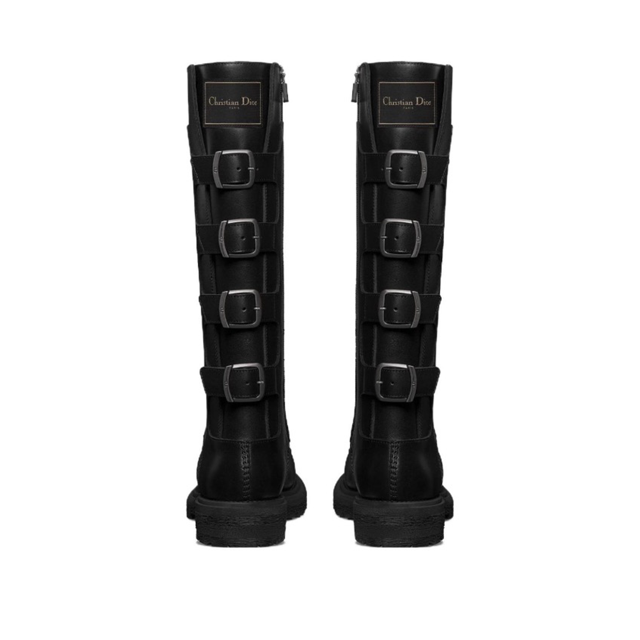 NIGO DIOR Women's Fall And Winter Fashion Trend Belt Buckle Side Zipper Lacing Tall Knight Boots Cool Cowhide Biker Boots Shoes Ngvp #nigo8917