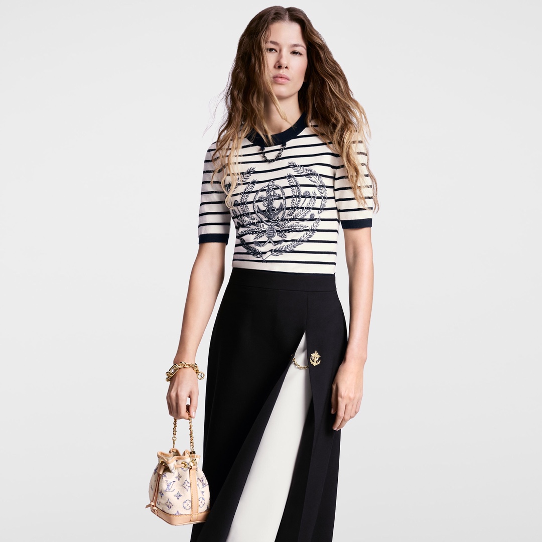 NIGO Louis Vuitton NANO NOÉ Women's Detachable Adjustable Shoulder Strap Drawstring Closure Fabric with Leather Bucket Bag Tote Shoulder Crossbody Bags #nigo72584