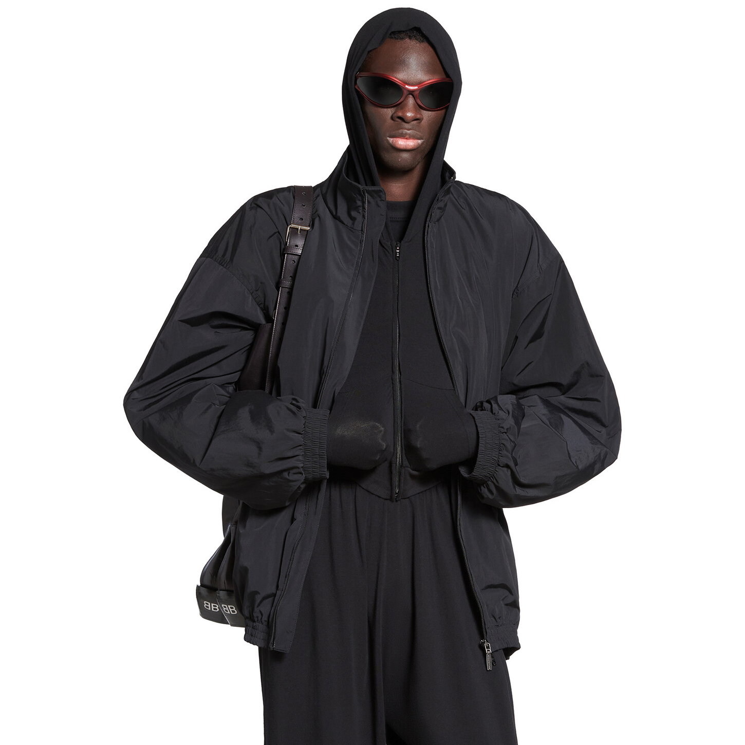 NIGO Balenciaga NIGO Balenciaga Men's And Women's Spring And Autumn Models Flame Letters Printing Solid Color High Collar Zipper Long Sleeve Jacket #nigo72591