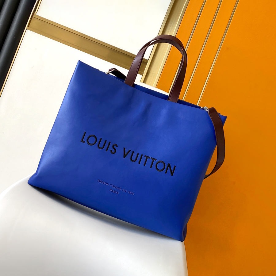 NIGO Louis Vuitton Shopper Women's Solid Color Monogram Printed Cowhide Leather Medium Handbag Tote Bag Bags #nigo72588
