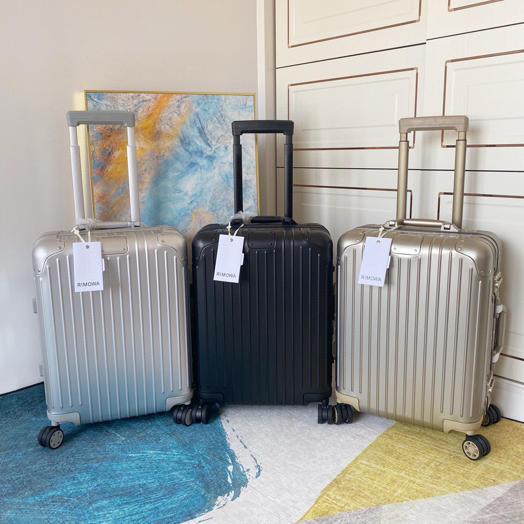 NIGO Rimowa Original All Aluminum Material Logo Fashion Casual Silver Metal Frame Luggage Box Boarding Travel Box #nigo71278