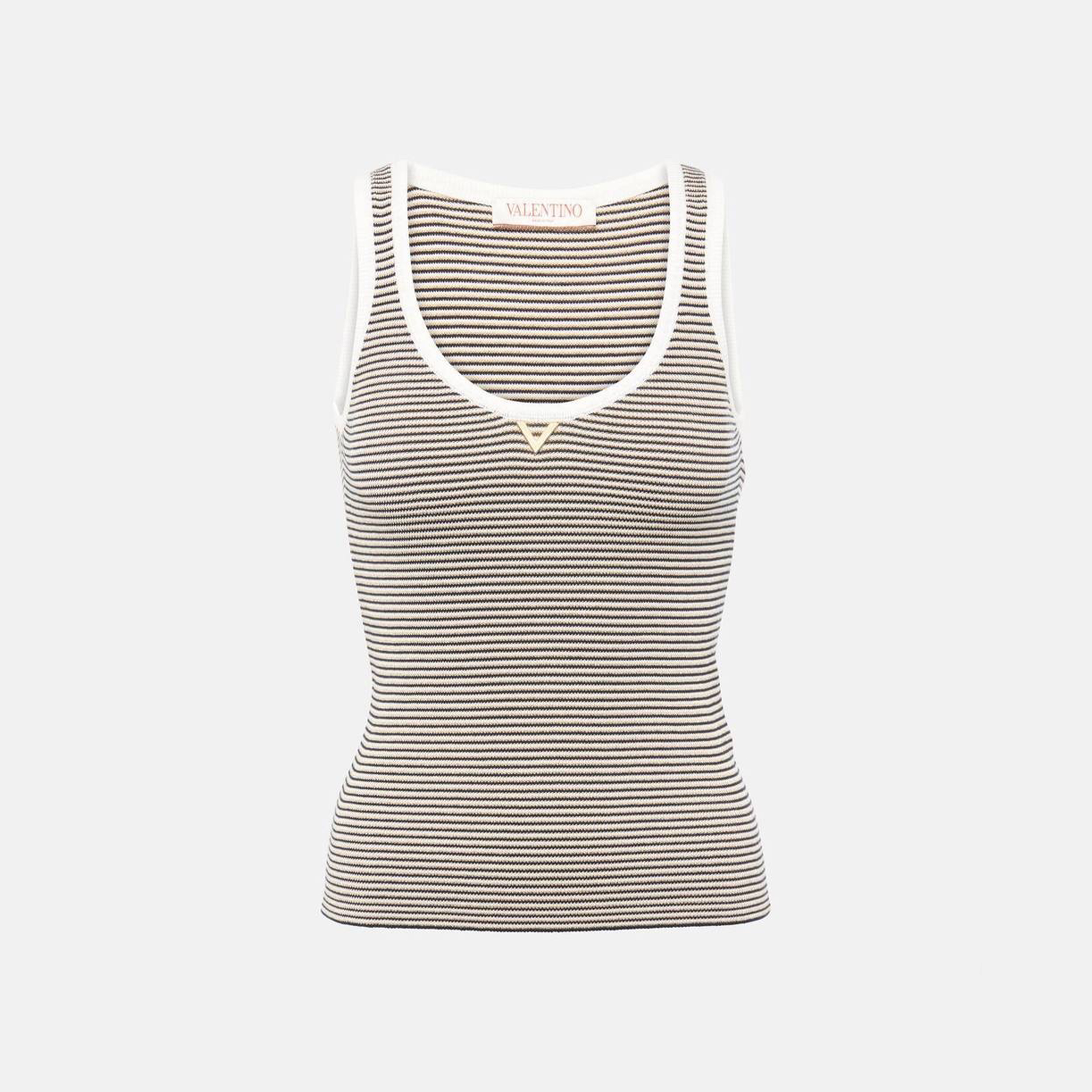 NIGO Valentino Women's Summer Striped Colorblocking Knit Vest Fashion Casual Fit Round Neck Top Ngvp #nigo8934