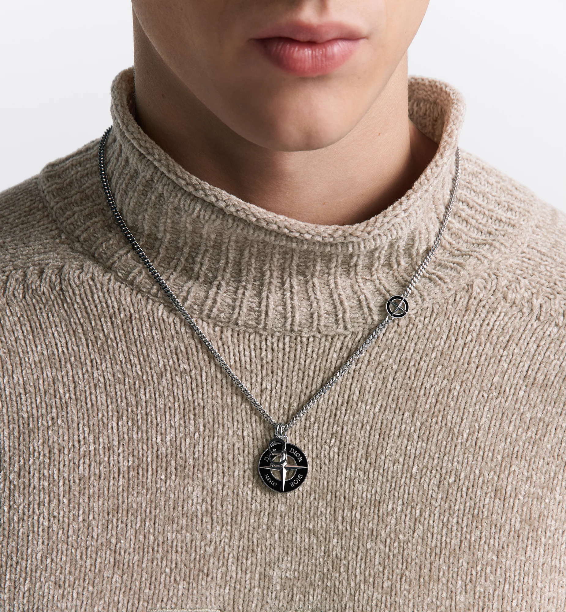 NIGO Dior AND STONE ISLAND Men's Silver Skeleton Pendant Necklace Jewelry #nigo72617